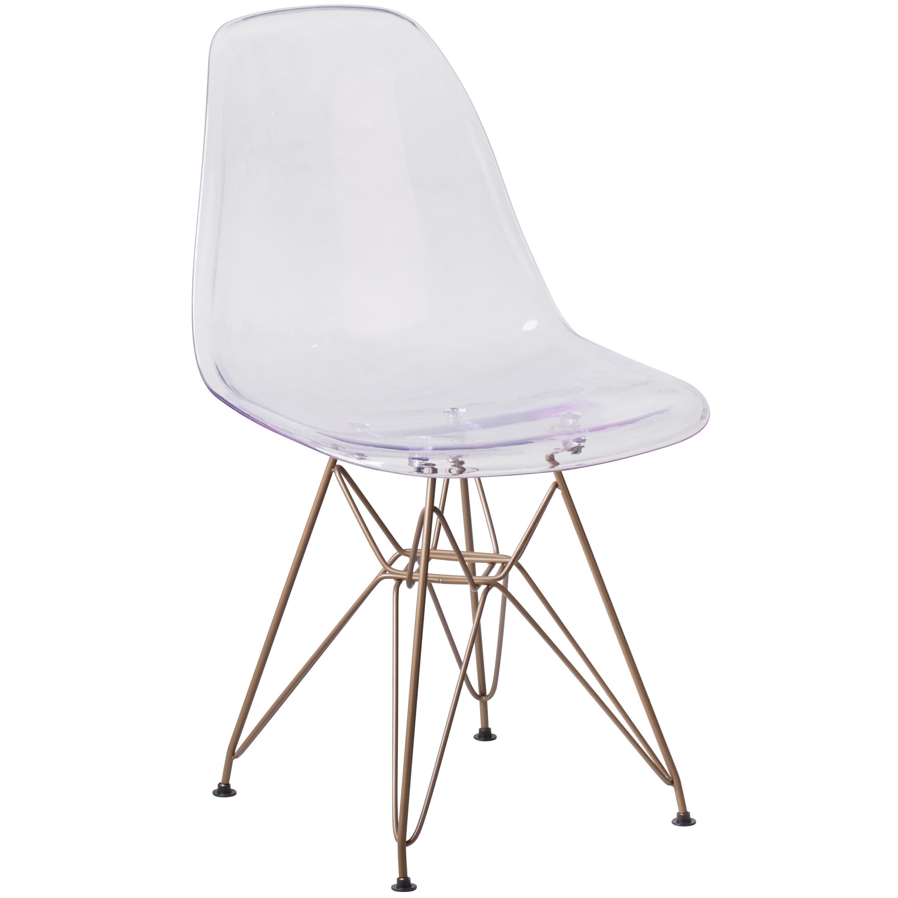 Flash Furniture 889142210009 Elon Series Modern Clear Plastic Accent Chair
