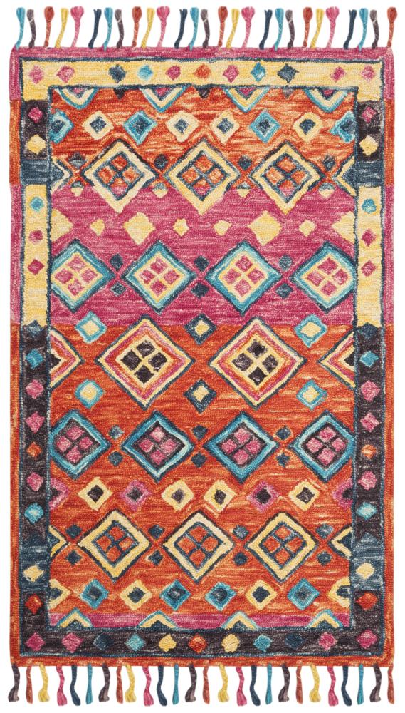 Debao Boho Area Rug - 3x5 Red Rugs for Entryway, Bedroom Throw