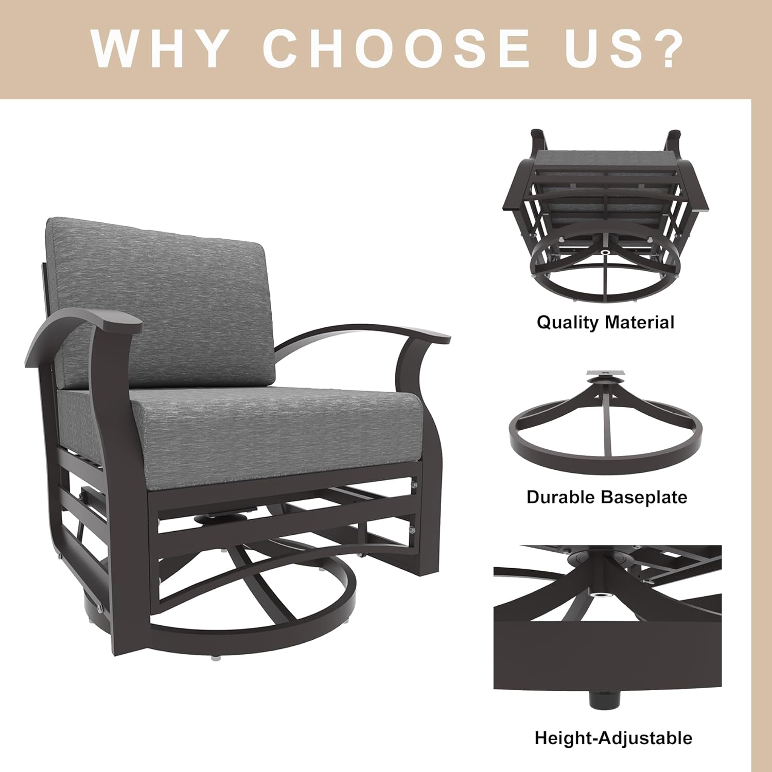 ALAULM LS-ASR-GREY Patio-Chairs - View #4