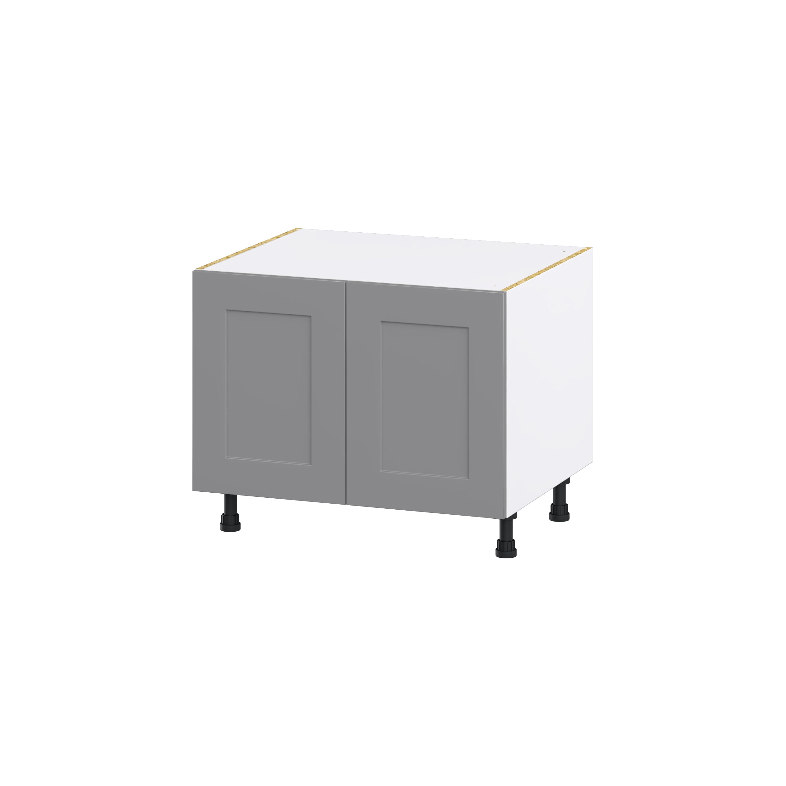 Hugo&Borg Beaumont 30-in W x 24.5-in H x 24-in D Slate Gray Sink Base Fully Assembled Cabinet (Flat Panel Shaker Style)