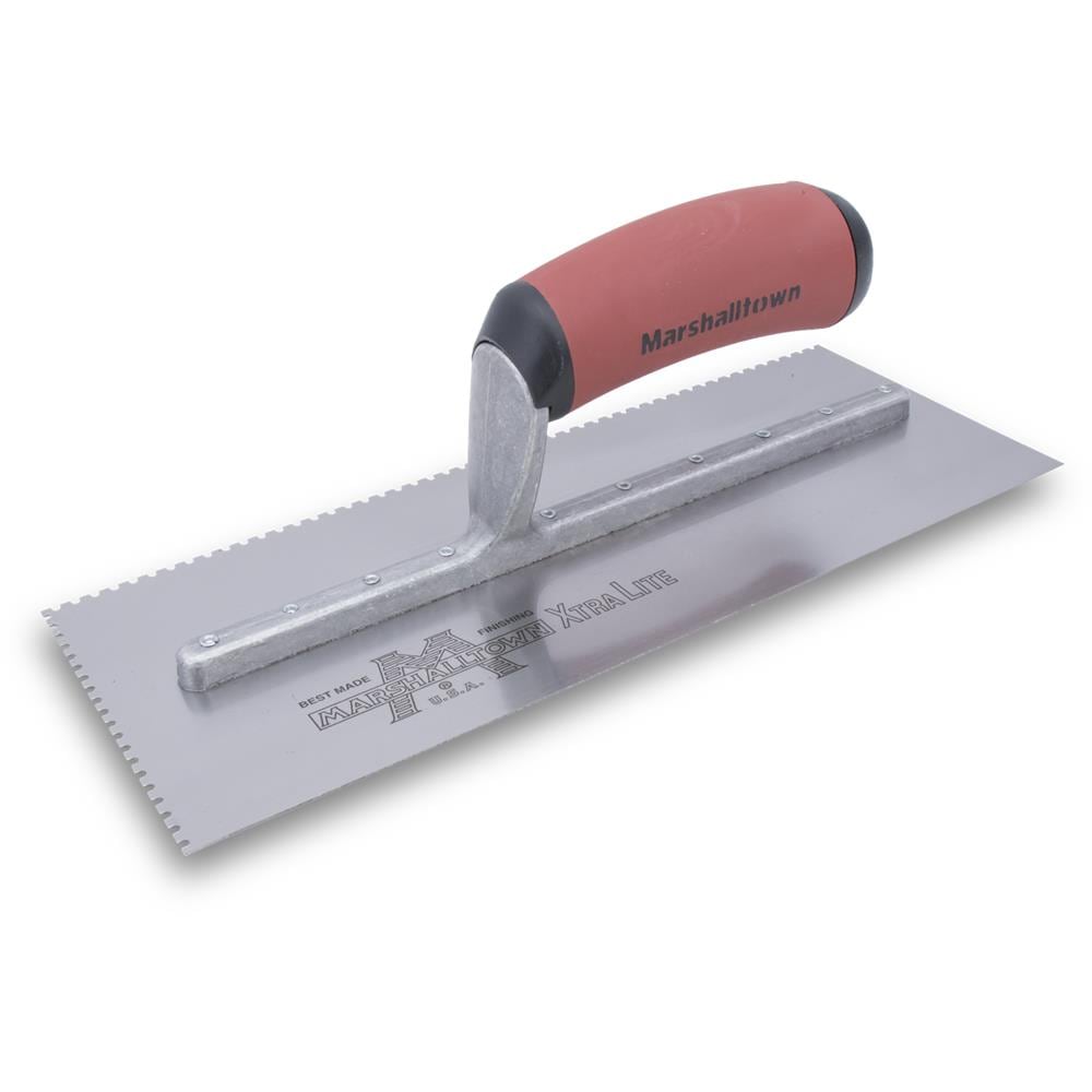 Marshalltown 704SD 3/32-in x 3/32-in x 1/8-in Ground Steel U-notch Ceramic Floor Trowel