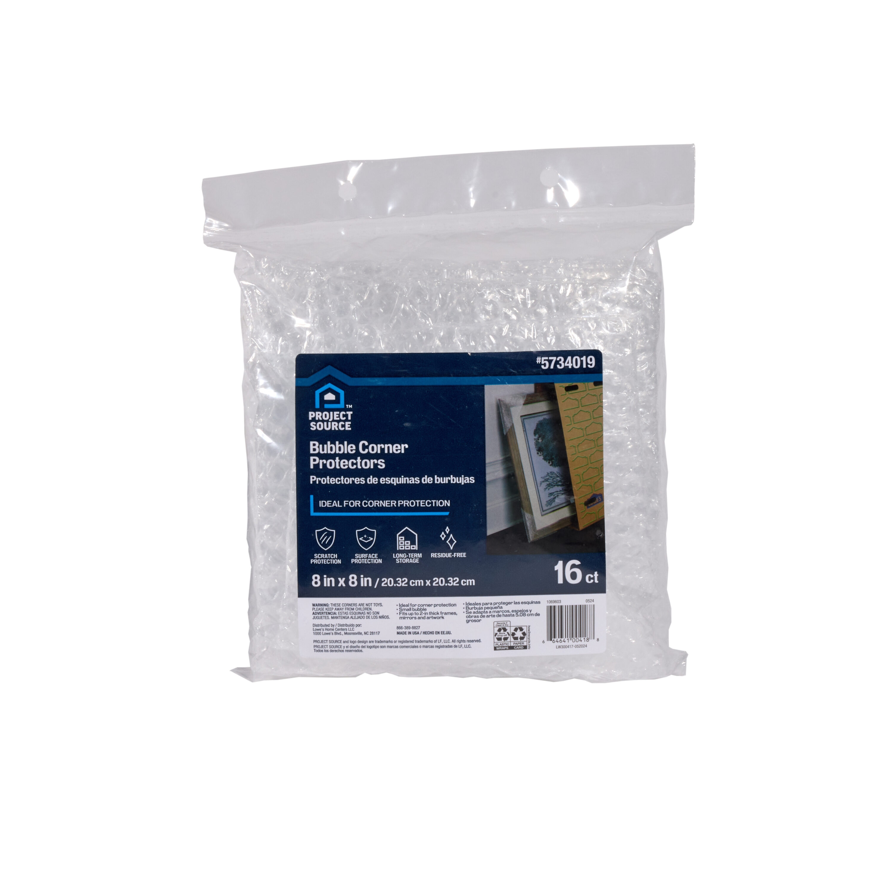 Project Source 4087915 16 -Pack 8-in x 8-in x 8-in Bubble cushion