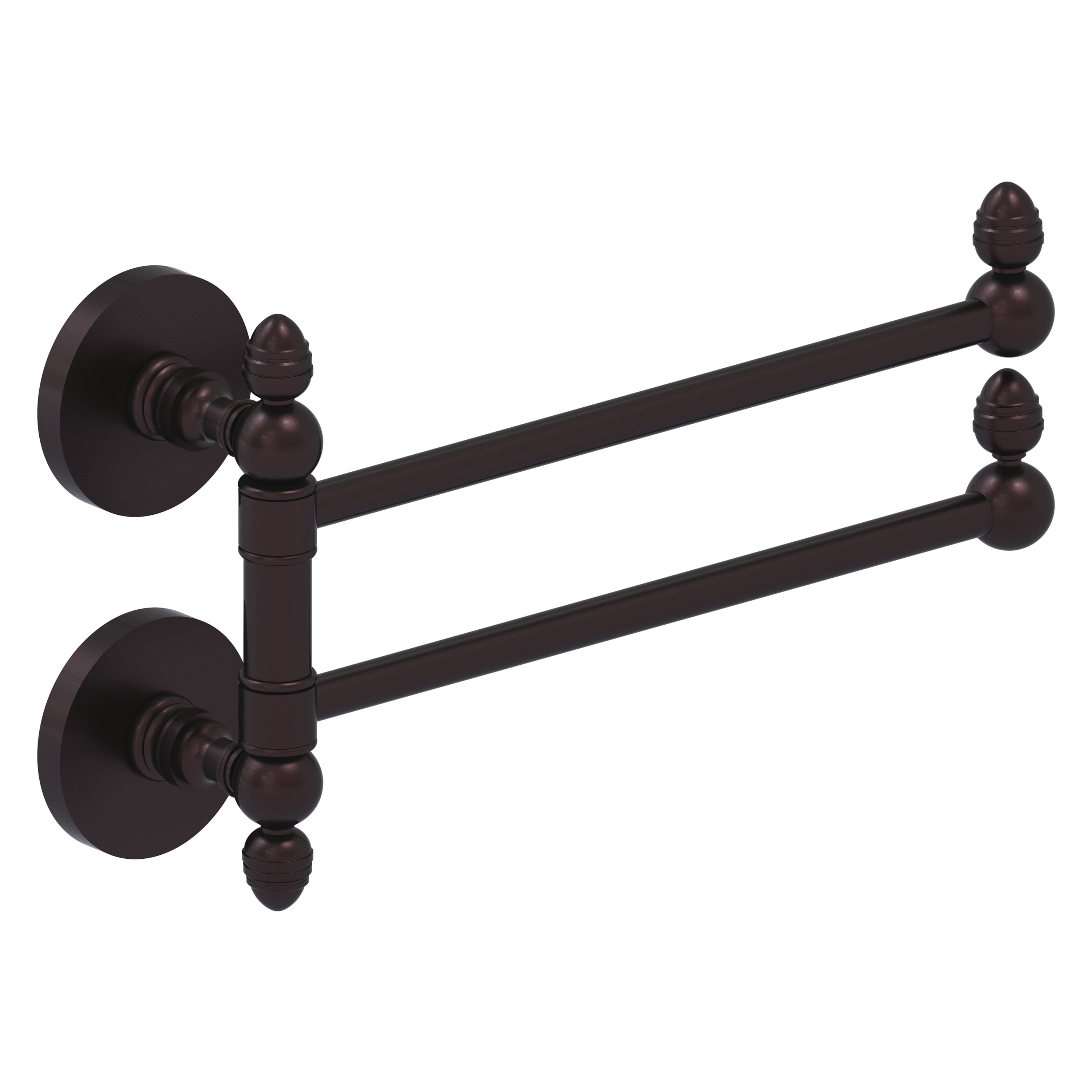Allied Brass P1000-GTB-2-ABZ Prestige Skyline 12-in double Antique Bronze Wall mount Double Towel Bar