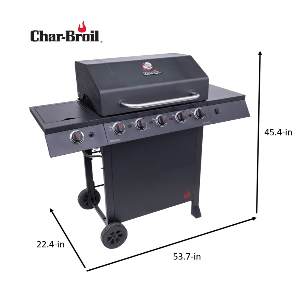 Char Broil Performance Series Stealth Gray 5 Burner Liquid Propane