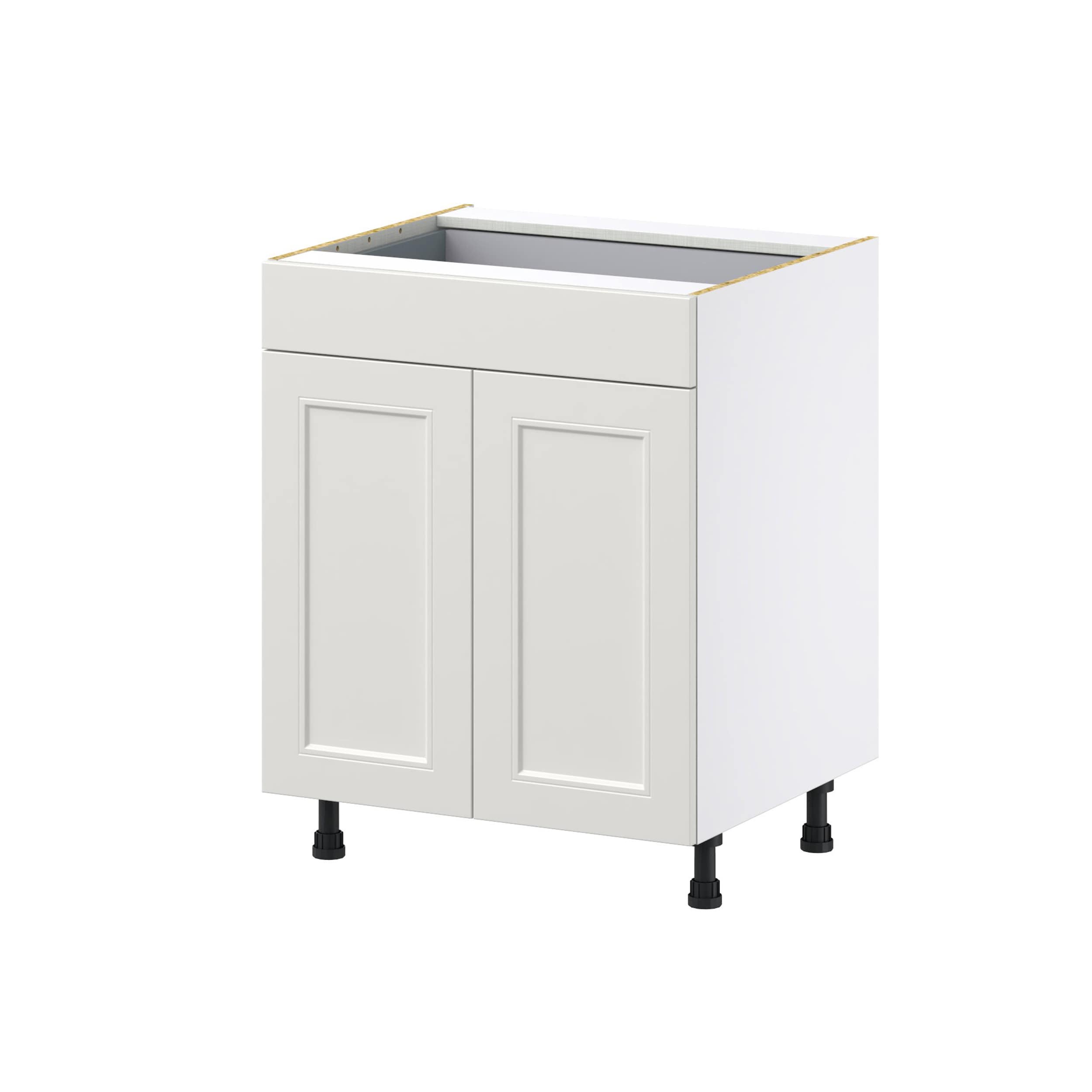 Hugo&Borg Belcourt 18-in W x 34.5-in H x 24-in D Gray Painted 1-Drawer Base Fully Assembled Cabinet (Recessed Panel Shaker Style)