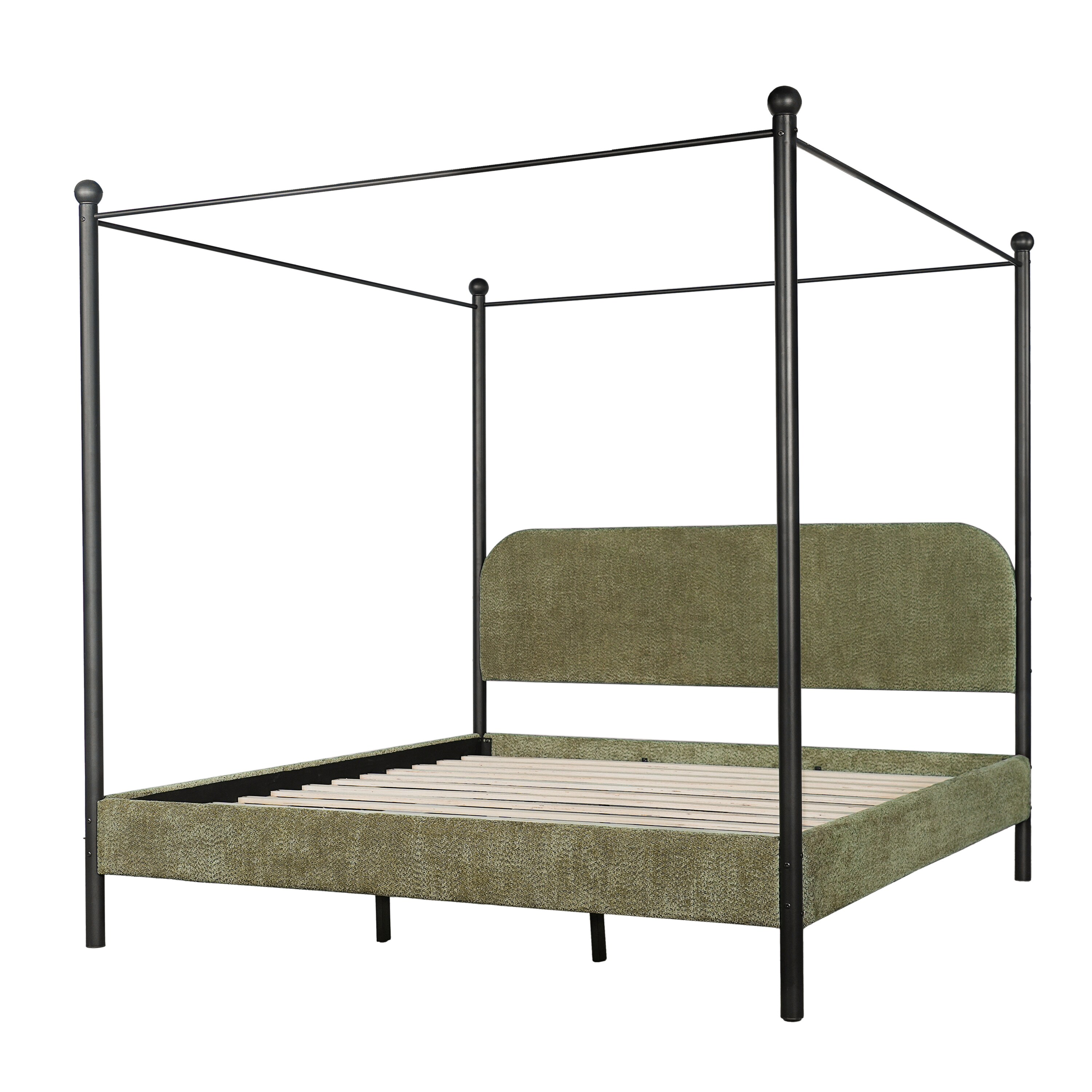 Christopher Knight Home Modern Metal Frame King Size Canopy Platform ...