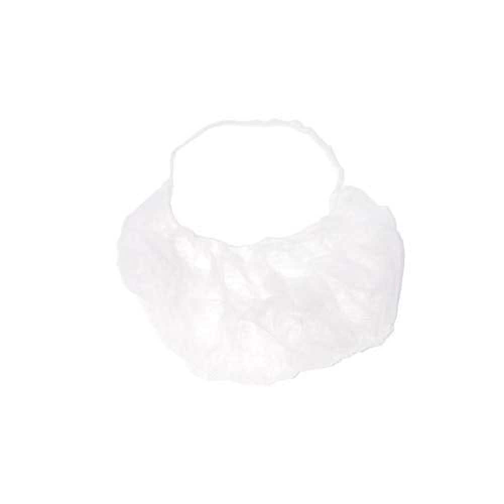 Safe Handler 18 Inch, Disposable Tough Net Polypropylene White Beard Protector, Latex-free, Breathable, Secure-fit, Non-woven, Pack Of 200 -  SH-MS-BP-14W-100-200