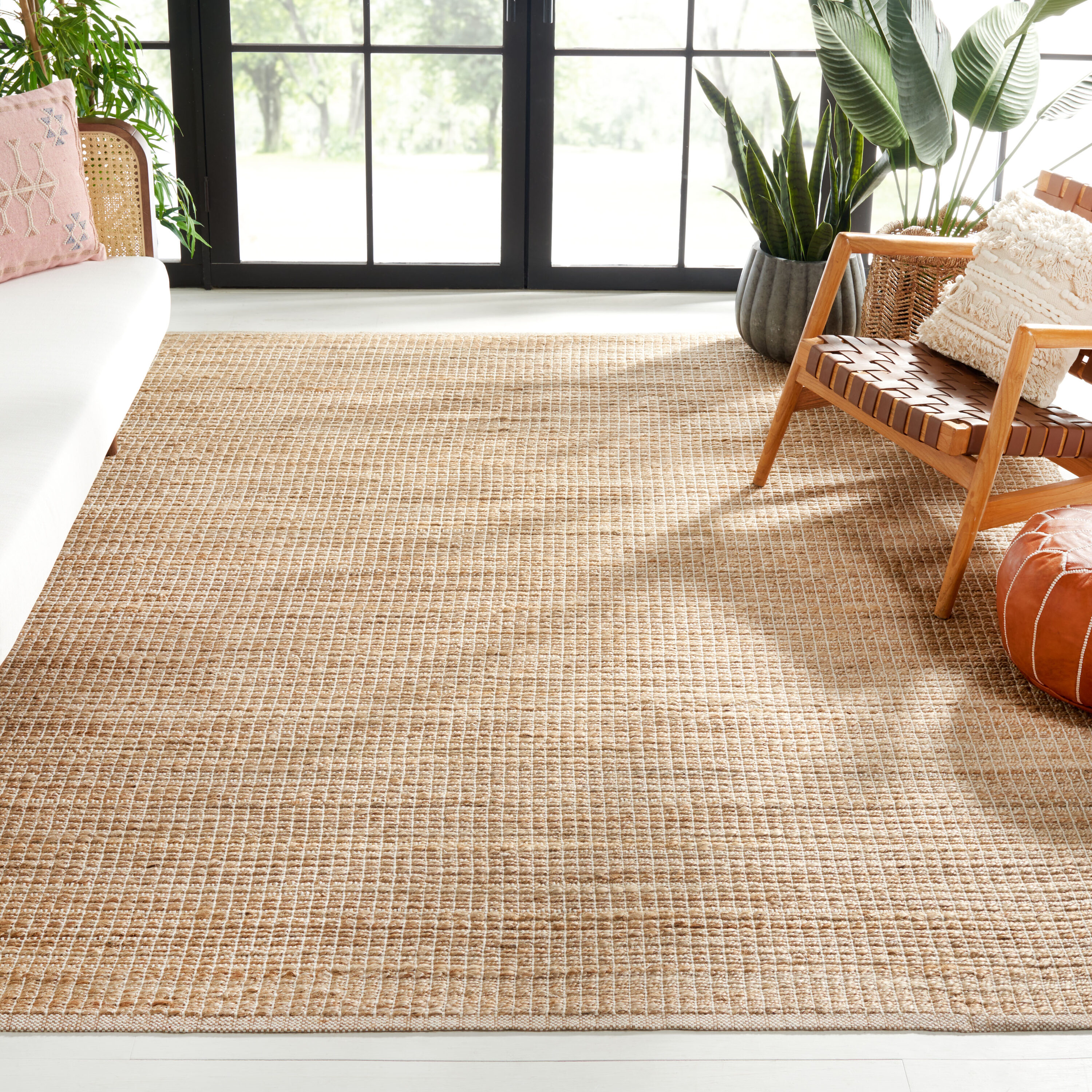  Natural Fiber 834 Natural/Beige Contemporary 8ft x 10ft Large Rectangle Rug