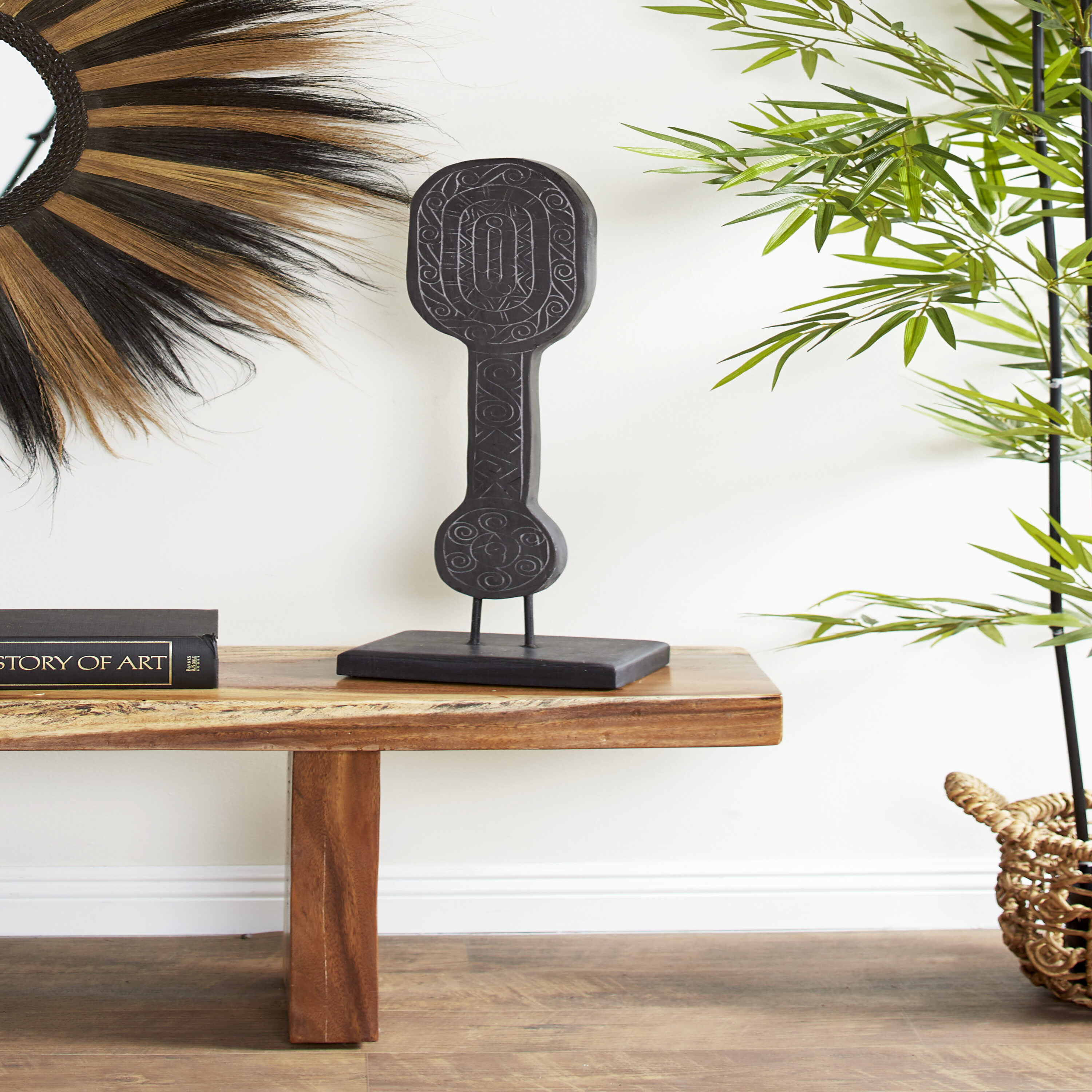 Grayson Lane 38971 Black Wood Eclectic Sculpture