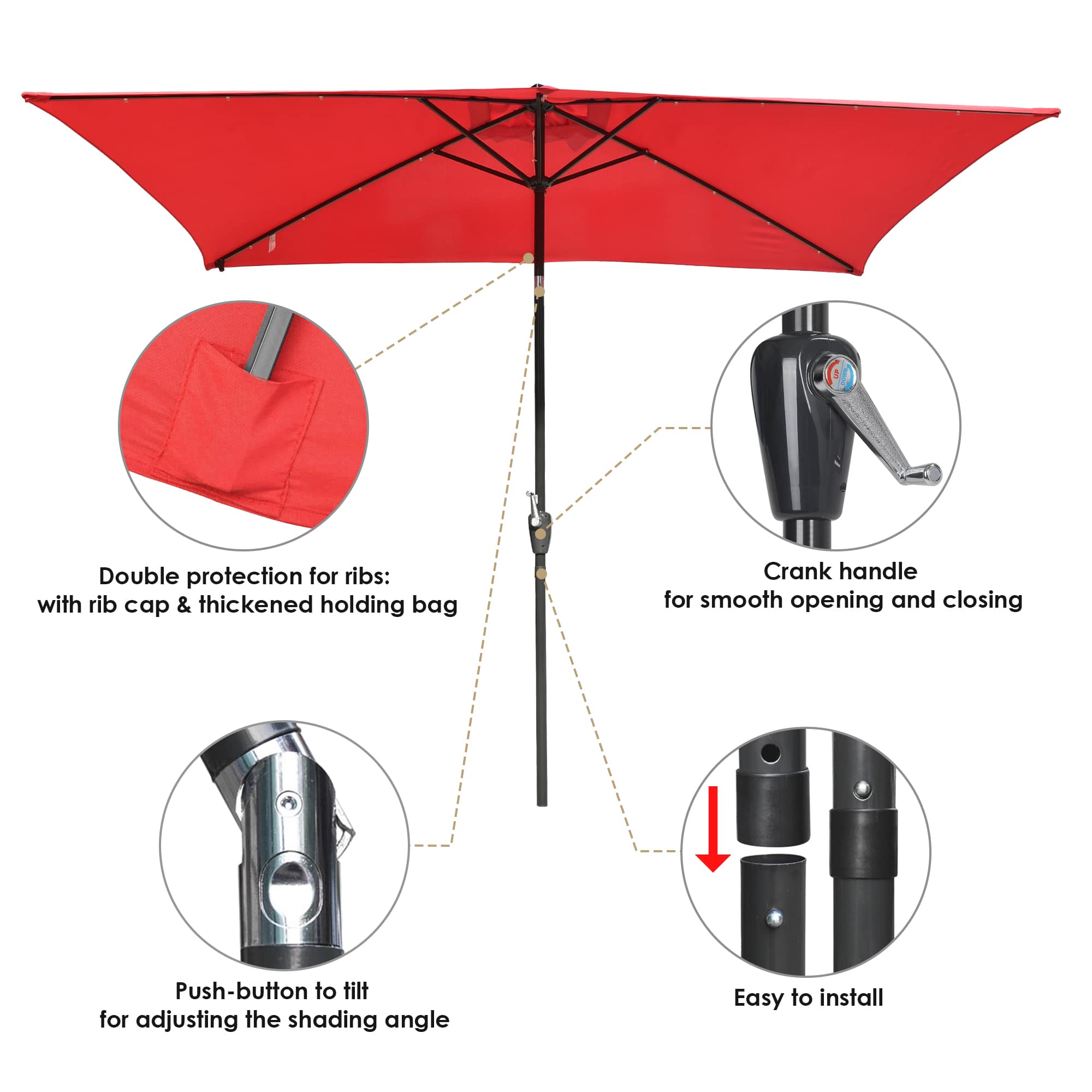 Yescom 07UMB011-10X6-2X4-LO Indoor-Umbrella-Stands - View #4