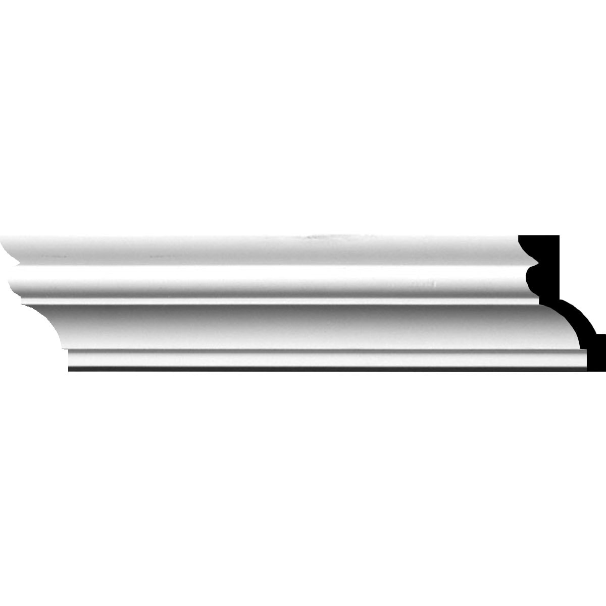 Ekena Millwork 1-7/8 in. x 2-7/8 in. x 94-1/2 in. Polyurethane Asa Smooth Crown Moulding