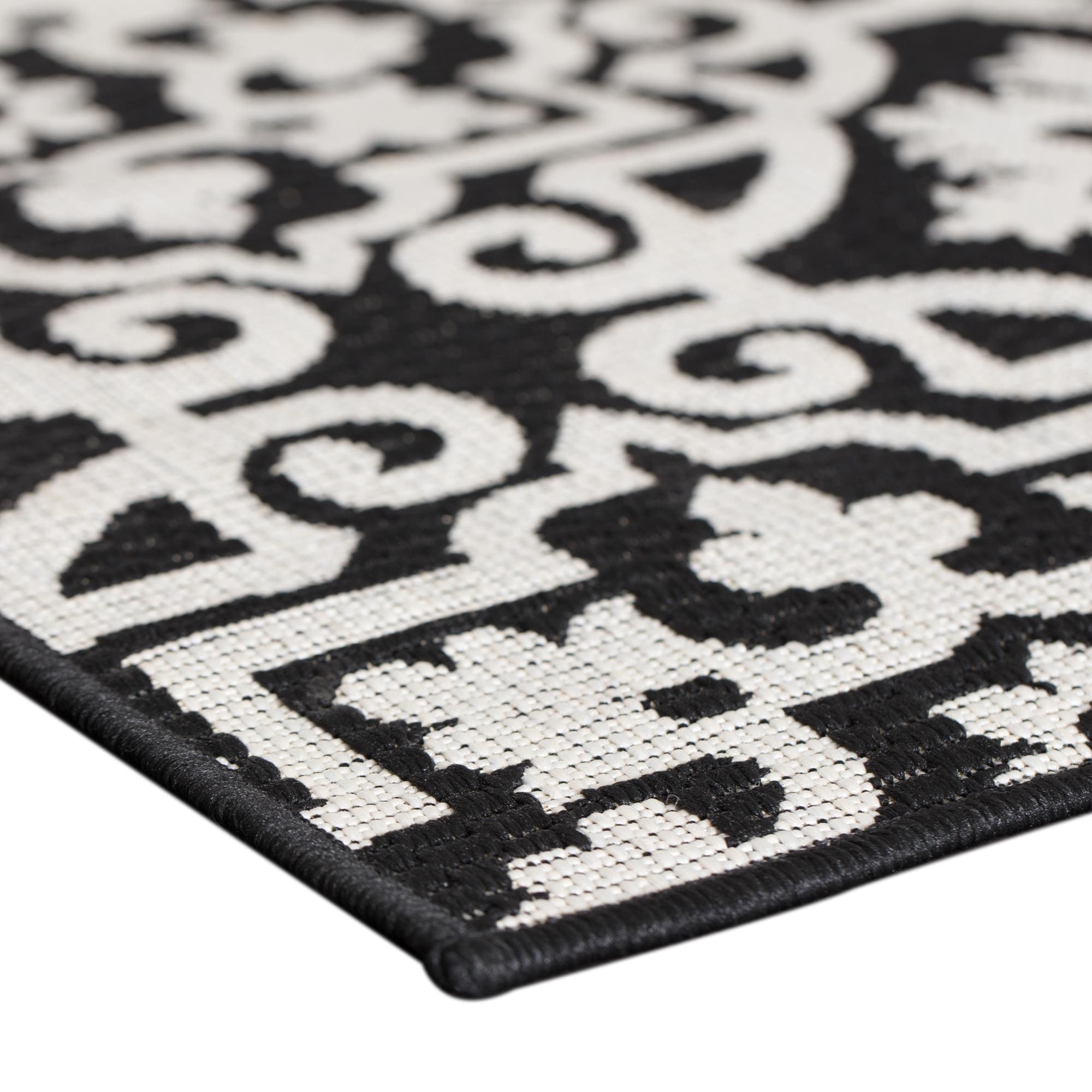 Birmingham Black Indoor/Outdoor Rug, 8x10 - Jes & Gray Living