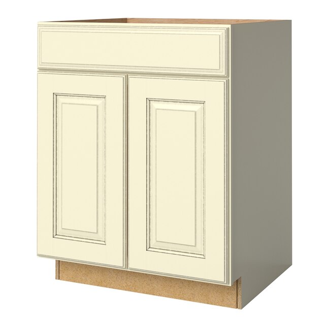 allen + roth Annscroft 27-in W x 34.5-in H x 24-in D Hazelnut Maple Sink Base Semi-Custom Cabinet allen + roth Annscroft 27-in W x 34.5-in H x 24-in D Hazelnut Maple Sink Base Semi-Custom Cabinet