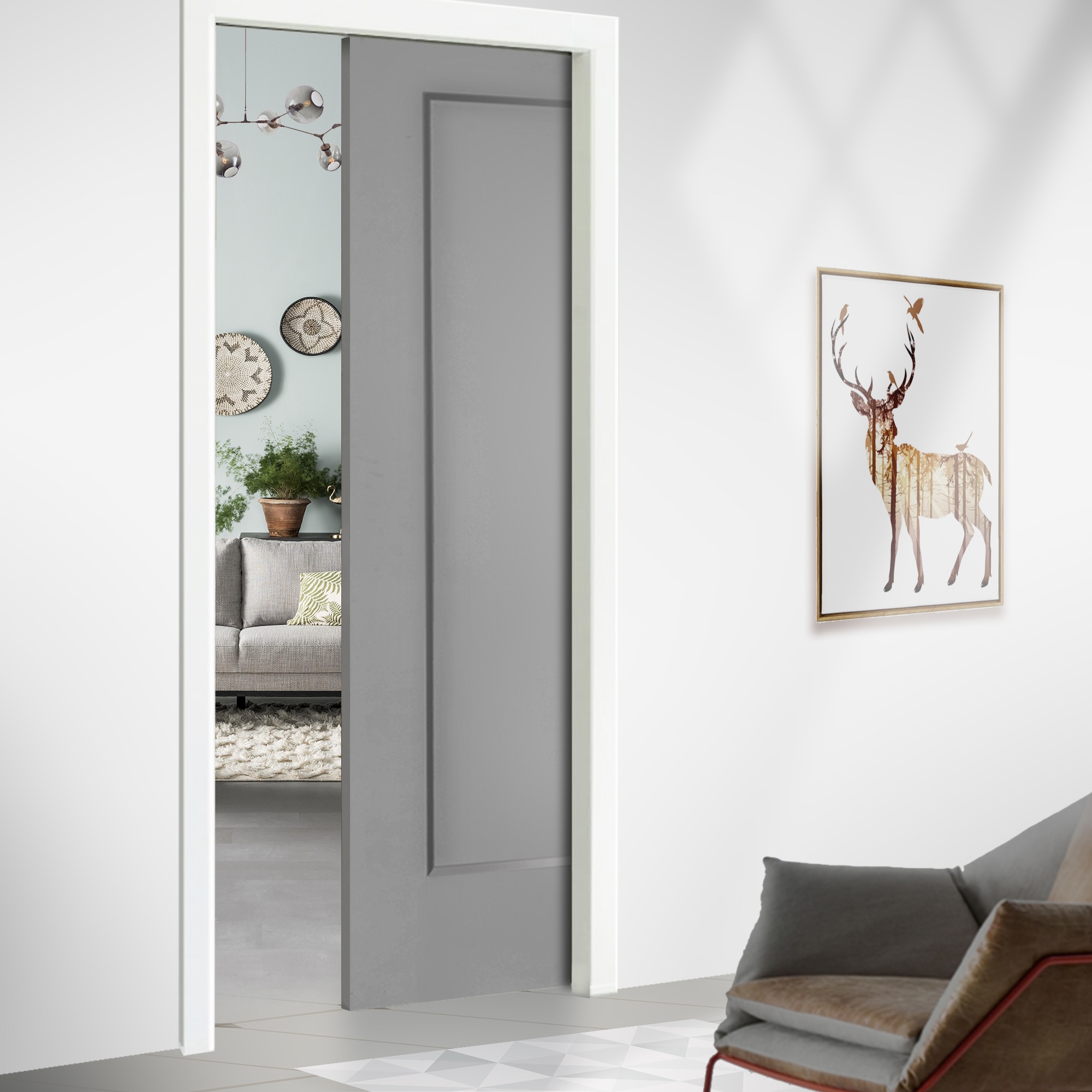 CALHOME PK-1PANEL-LP-30SG Barn-Doors - View #2