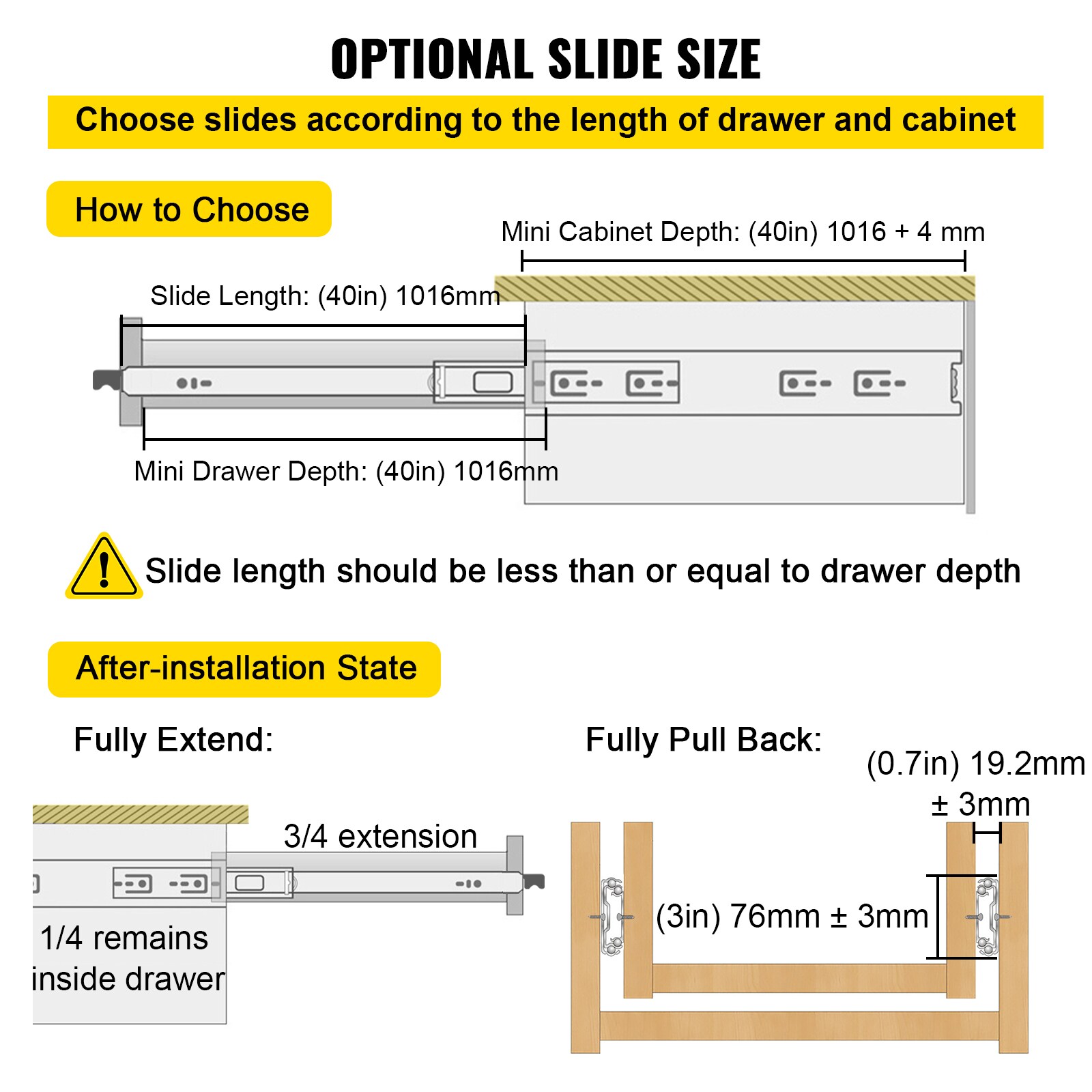 VEVOR SDSSSCTD40500HBPDV0 Drawer-Slides - View #6