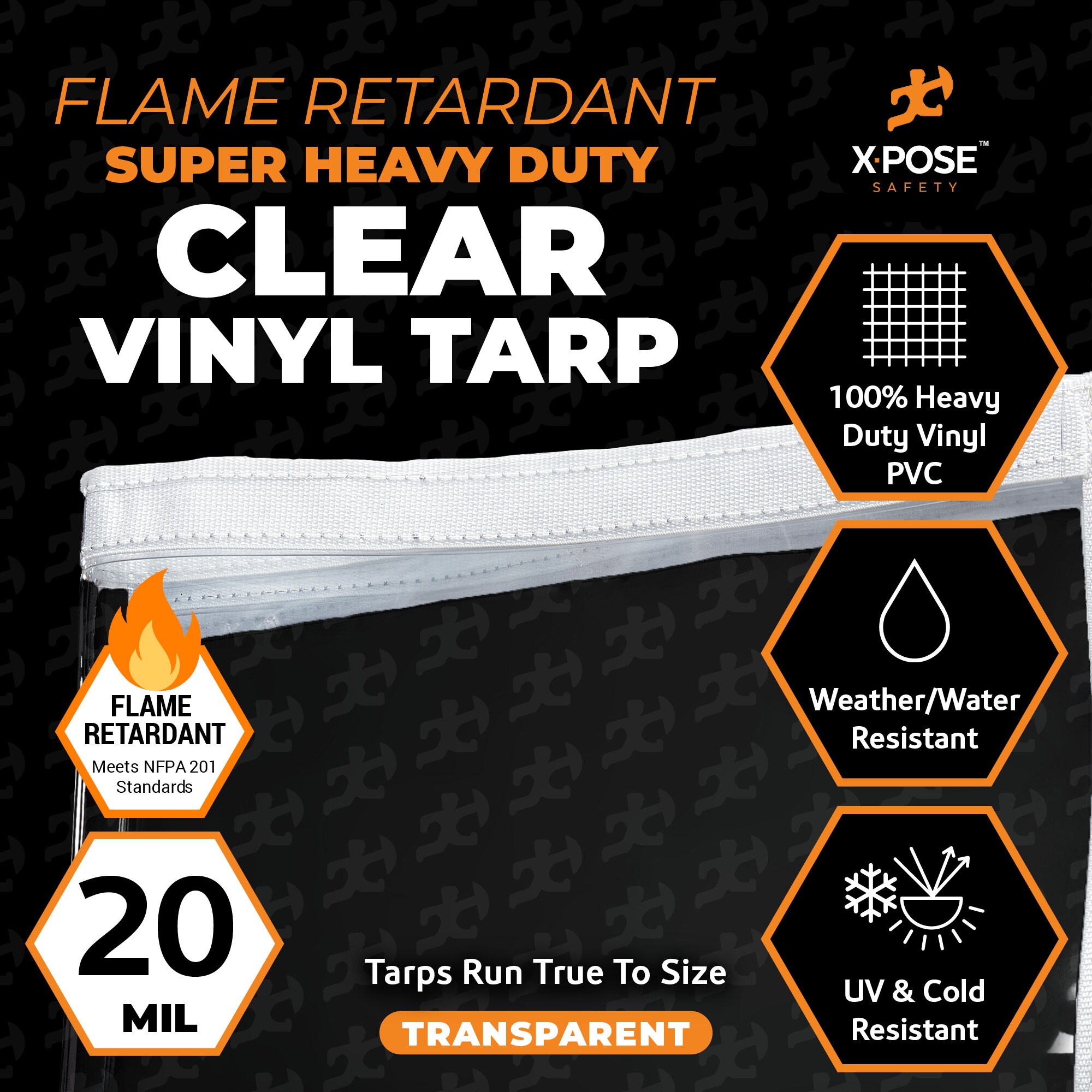 White Tarp | 18 oz Heavy Duty Fire Retardant Vinyl Tarps