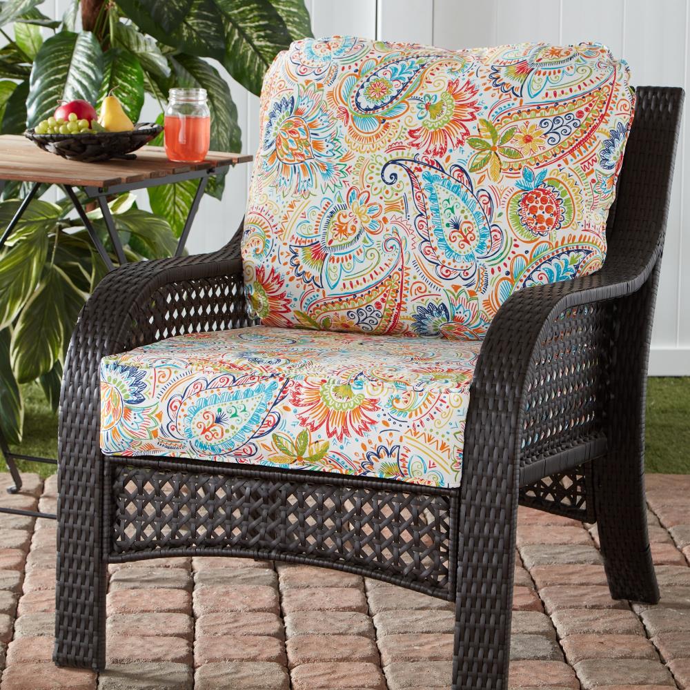 Greendale Home Fashions 25-in x 25-in 2-Piece Jamboree Deep Seat Patio ...