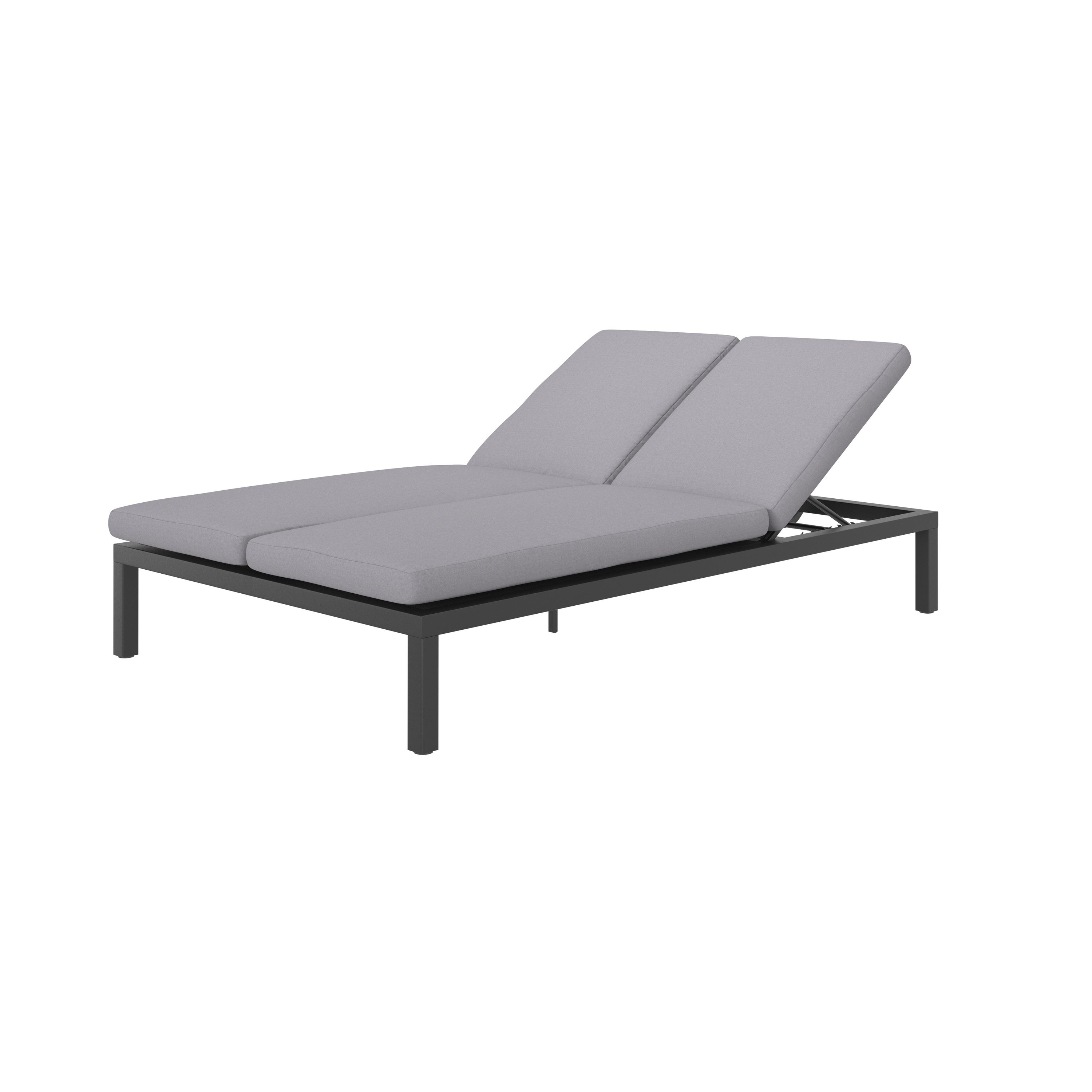 allen + roth Black Aluminum Frame Stationary Chaise Lounge Chair(s