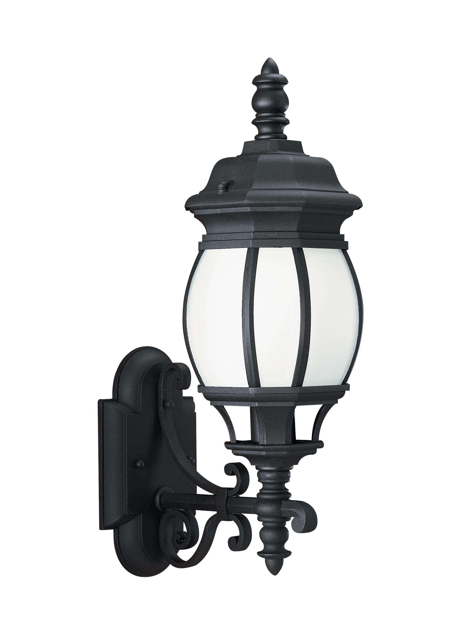 Generation Lighting 89102-12 Wynfield 1 -Light 19.7500-in H Satin Black Hardwired Outdoor Wall Light