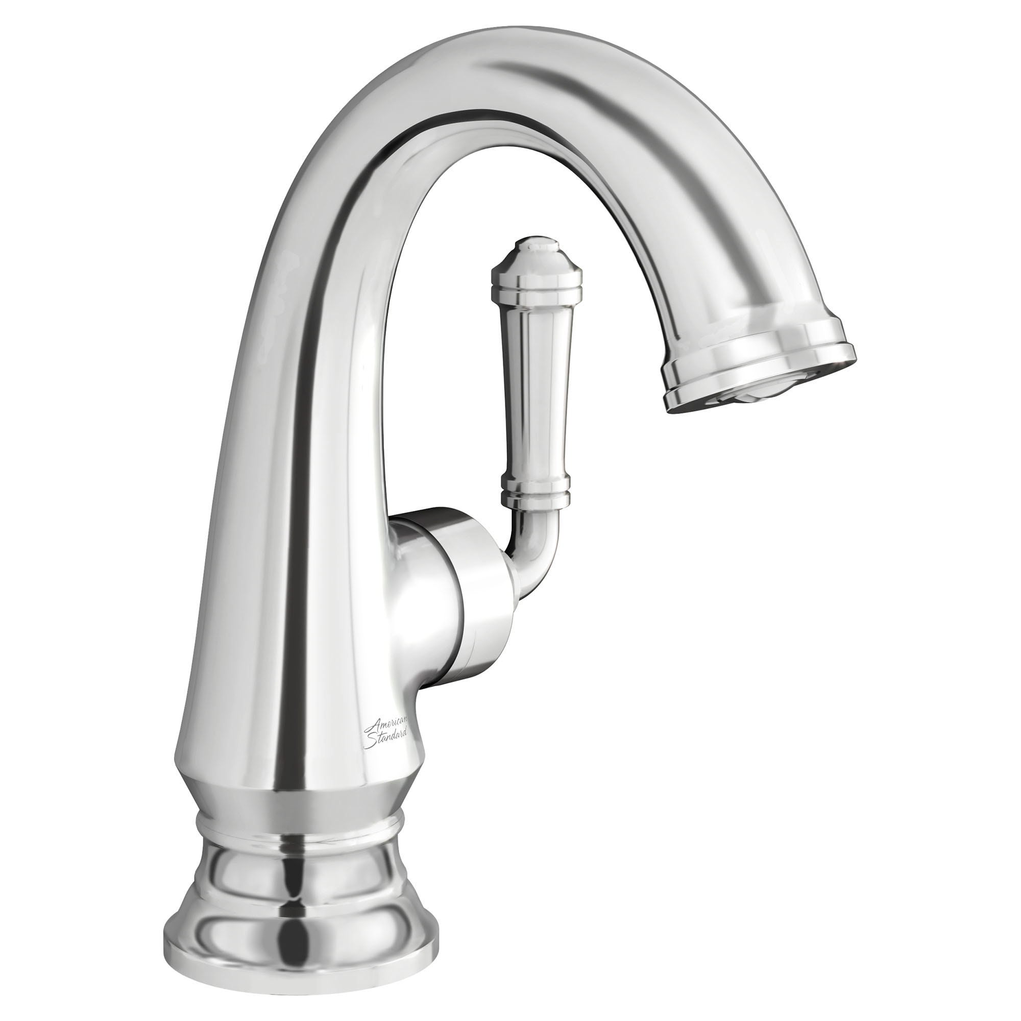 American Standard 7052121.002 Delancey Polished Chrome Single hole 1-handle WaterSense Mid-arc Commercial/Residential Handle Bathroom Sink Faucet with Drain