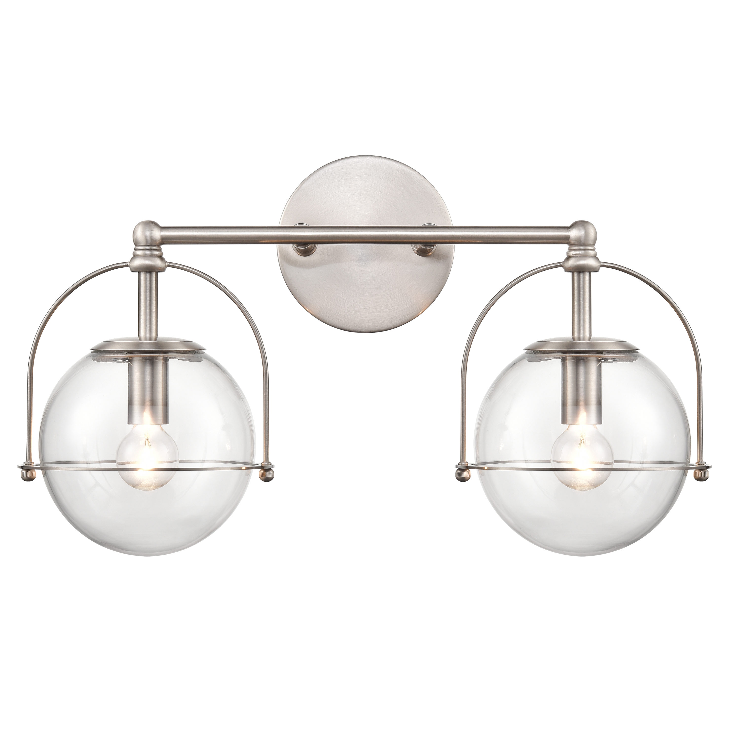 Westmore by ELK Lighting LWVL-220308194 Merrick 17-in 2-Light Satin Nickel LED Modern/Contemporary Vanity Light