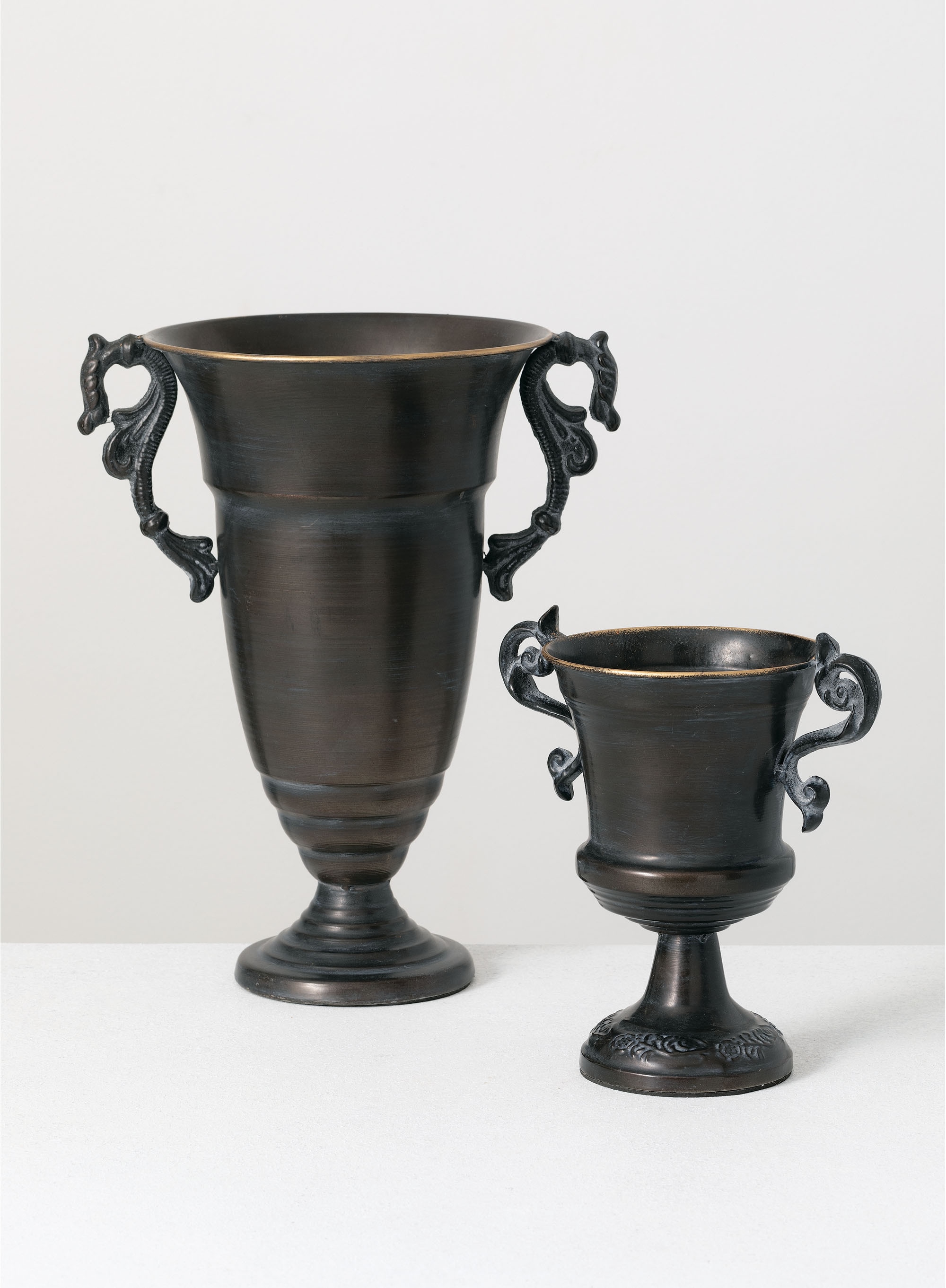 Sullivans MET1567 2 -Pack Black Metal Farmhouse Vase