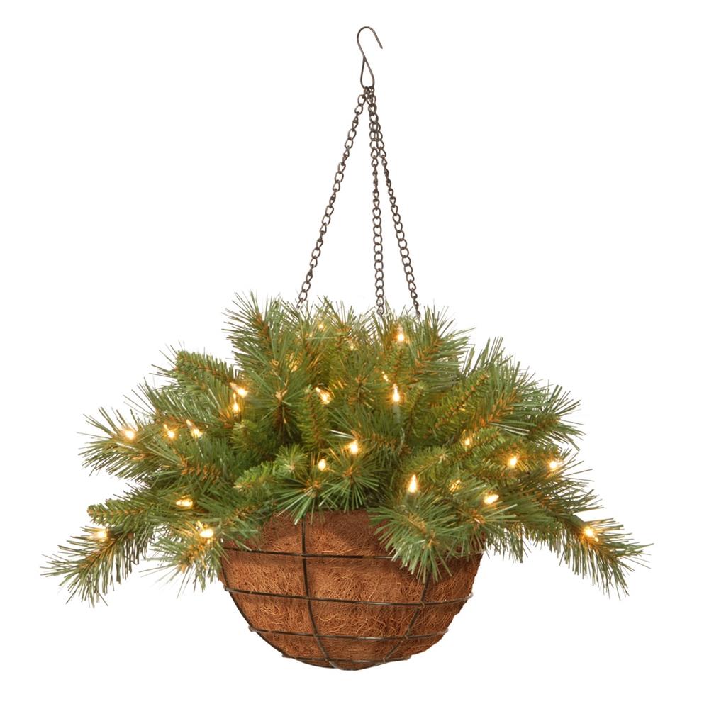 National Tree Company 20-in Lighted Greenery Ball Battery-operated ...