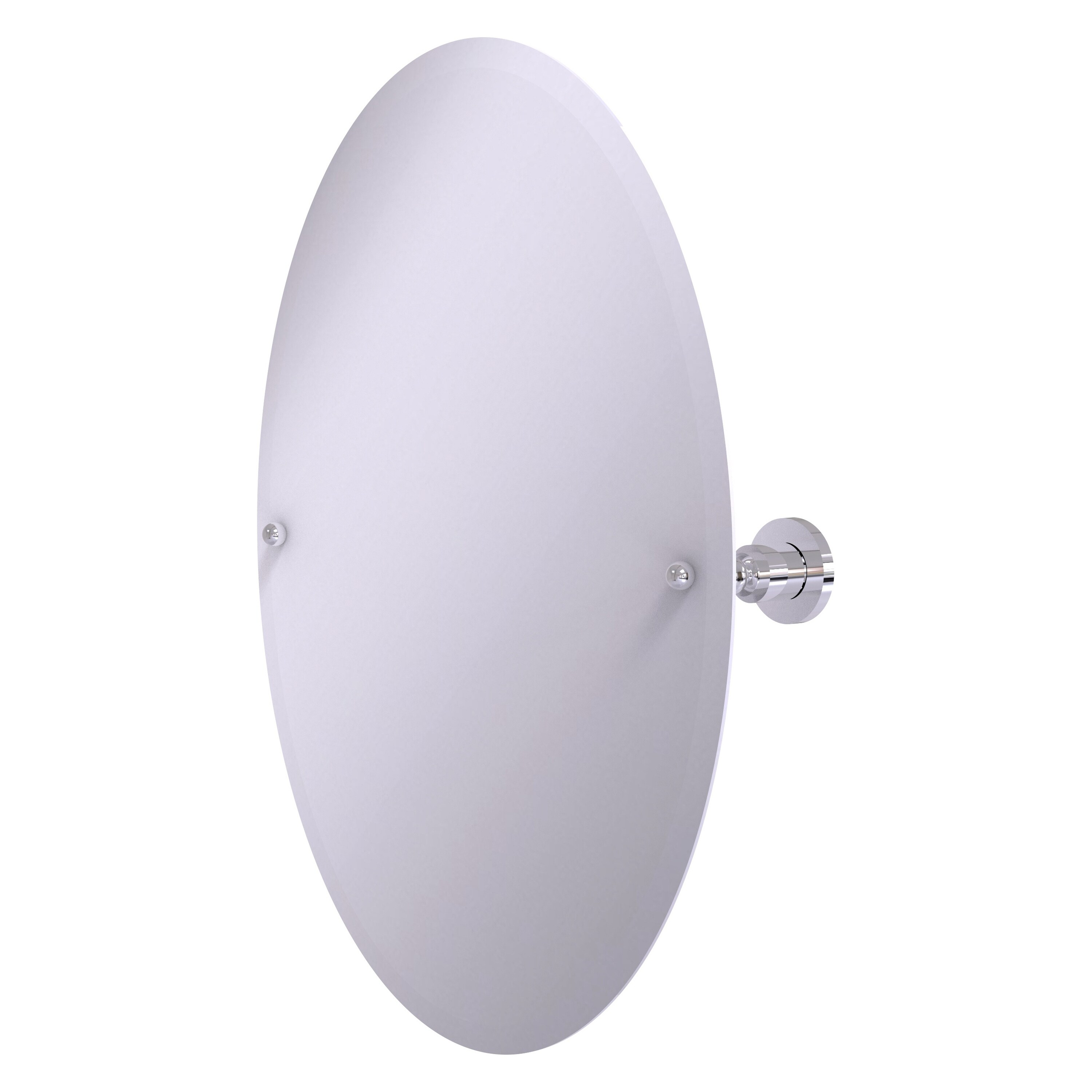 Allied Brass AP-91-PC Astor Place 21-Inches x 28-Inches Beveled Frameless Oval Tilting Bathroom Vanity Mirror ( Polished chrome )
