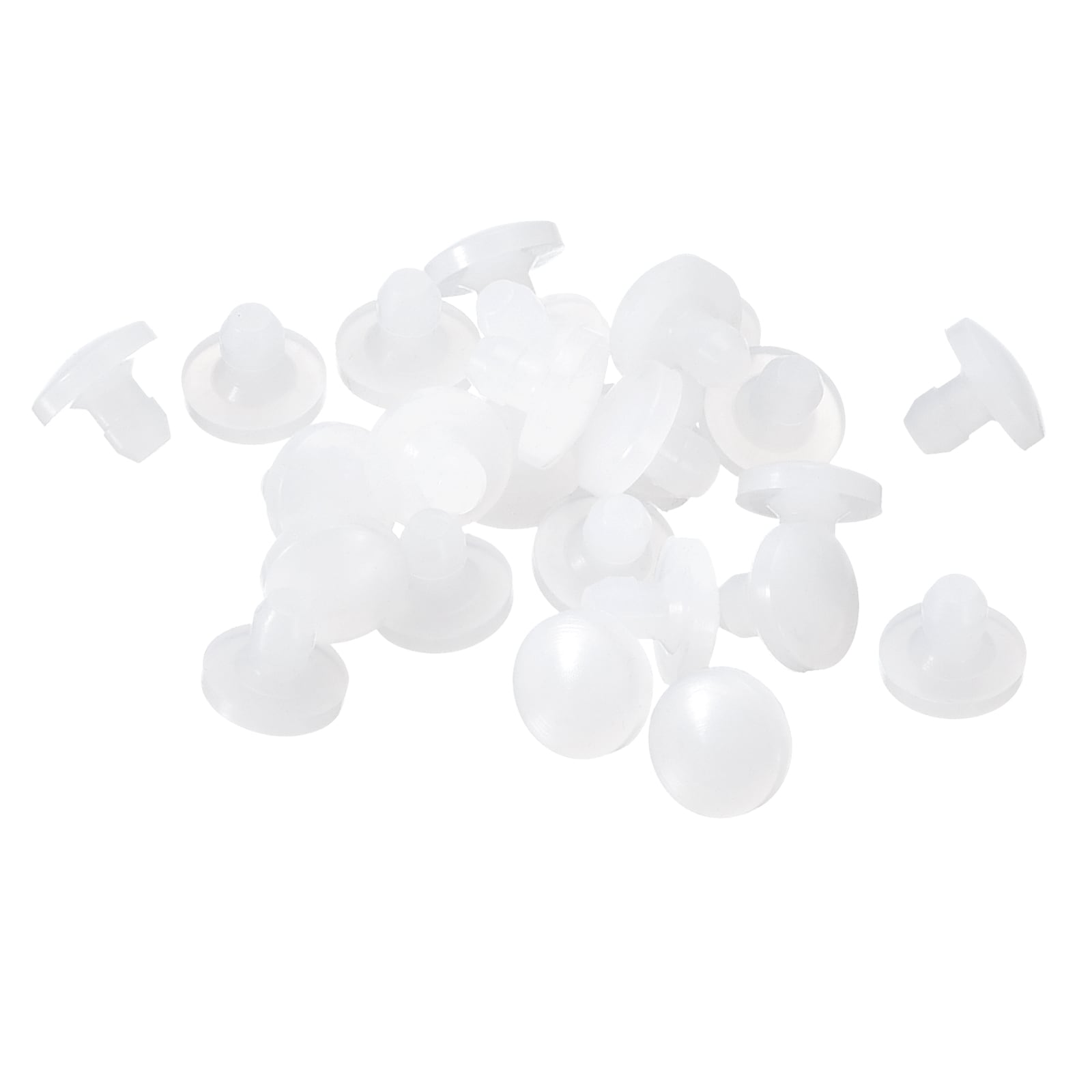 Unique Bargains 26pcs Silicone Plugs Rubber Round Snap in Locking Hole Plugs for 2.5-3mm Hole Hole Stoppers Waterproof Hole Plug for Metal Tube Furniture End Caps Inserts Clear