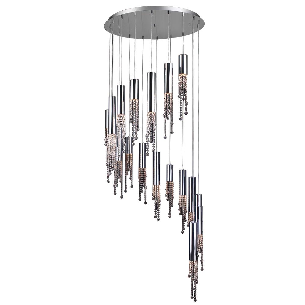 PLC Lighting 81749 PC 1-Light Polished Chrome Transitional Dry Rated Chandelier