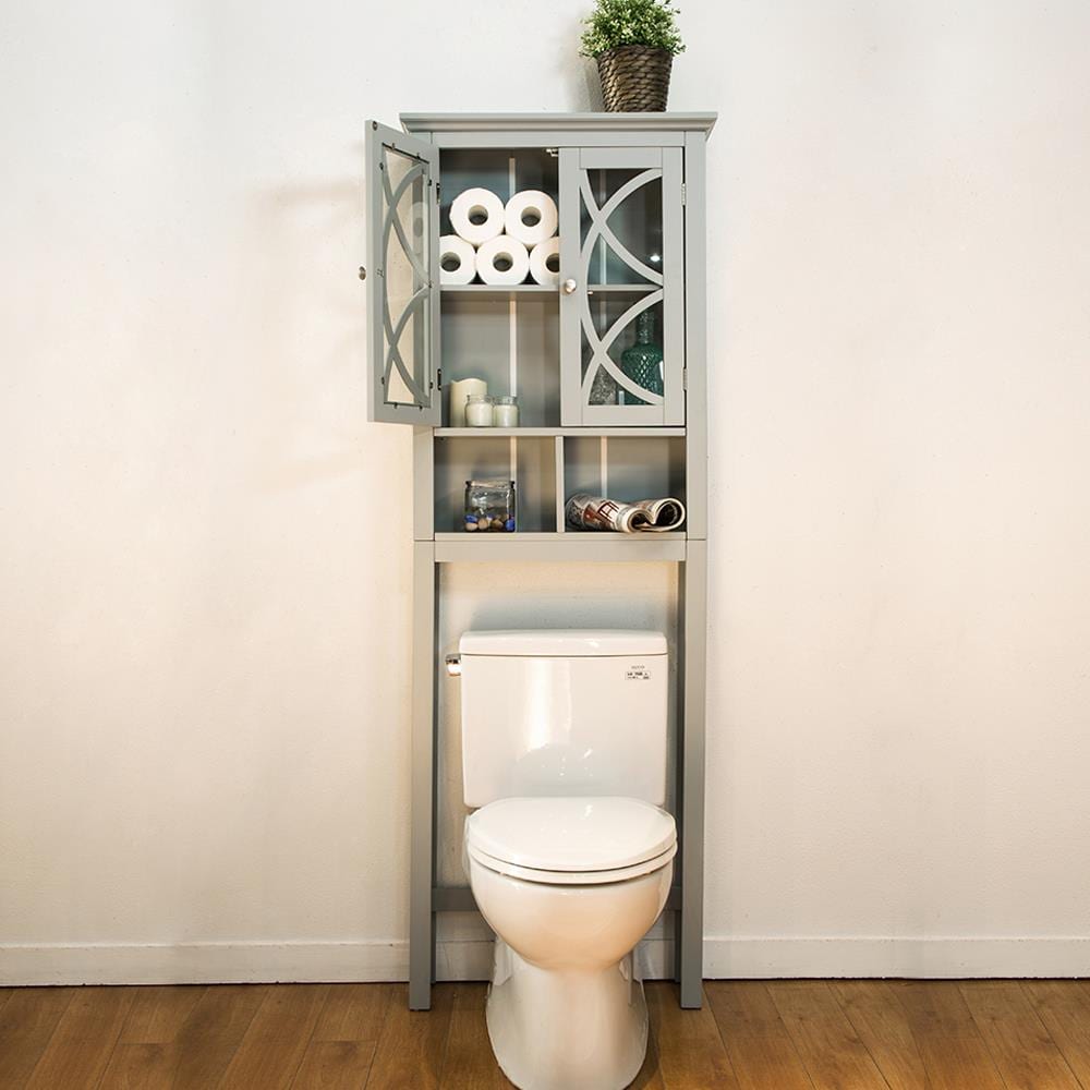 Glitzhome Waterproof Bathroom Cabinet Space Saver, Free Standing
