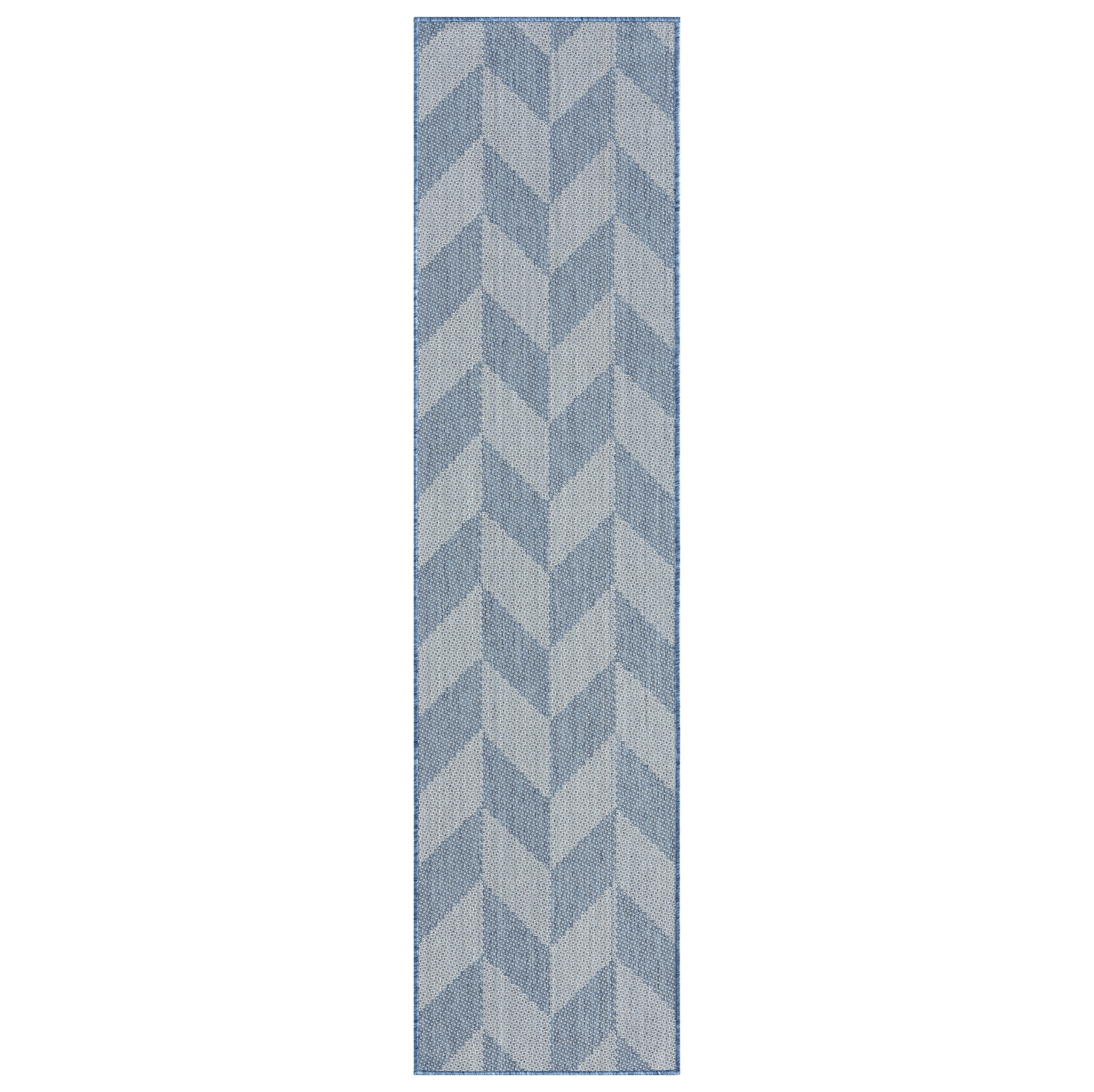 Nicole Miller 4-4554-340 2 x 7 (ft) Loomed Polypropylene Blue Rectangular Indoor/Outdoor French Country Runner rug