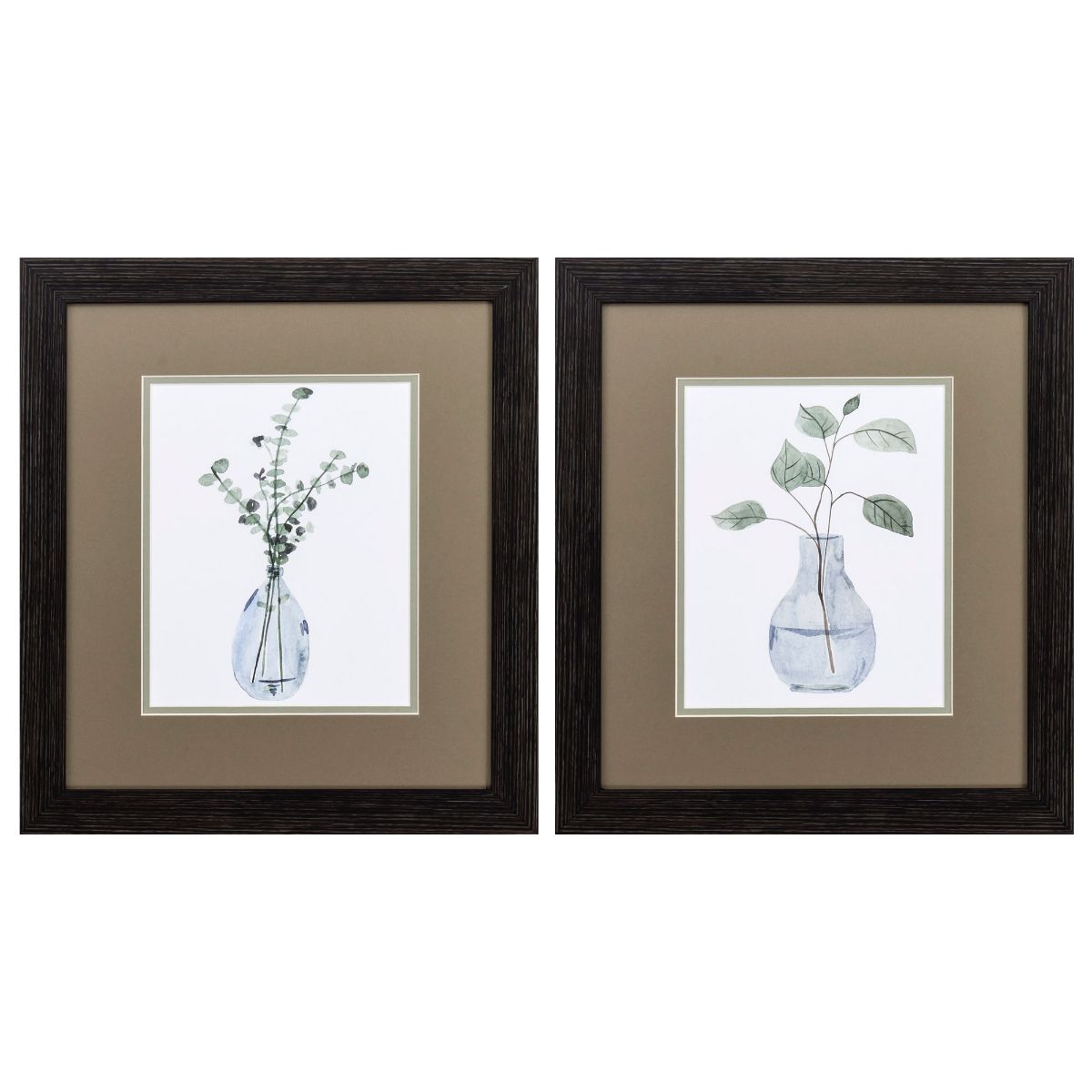 HomeRoots Black Wood Framed 17-in H x 15-in W Floral Wood Print at ...