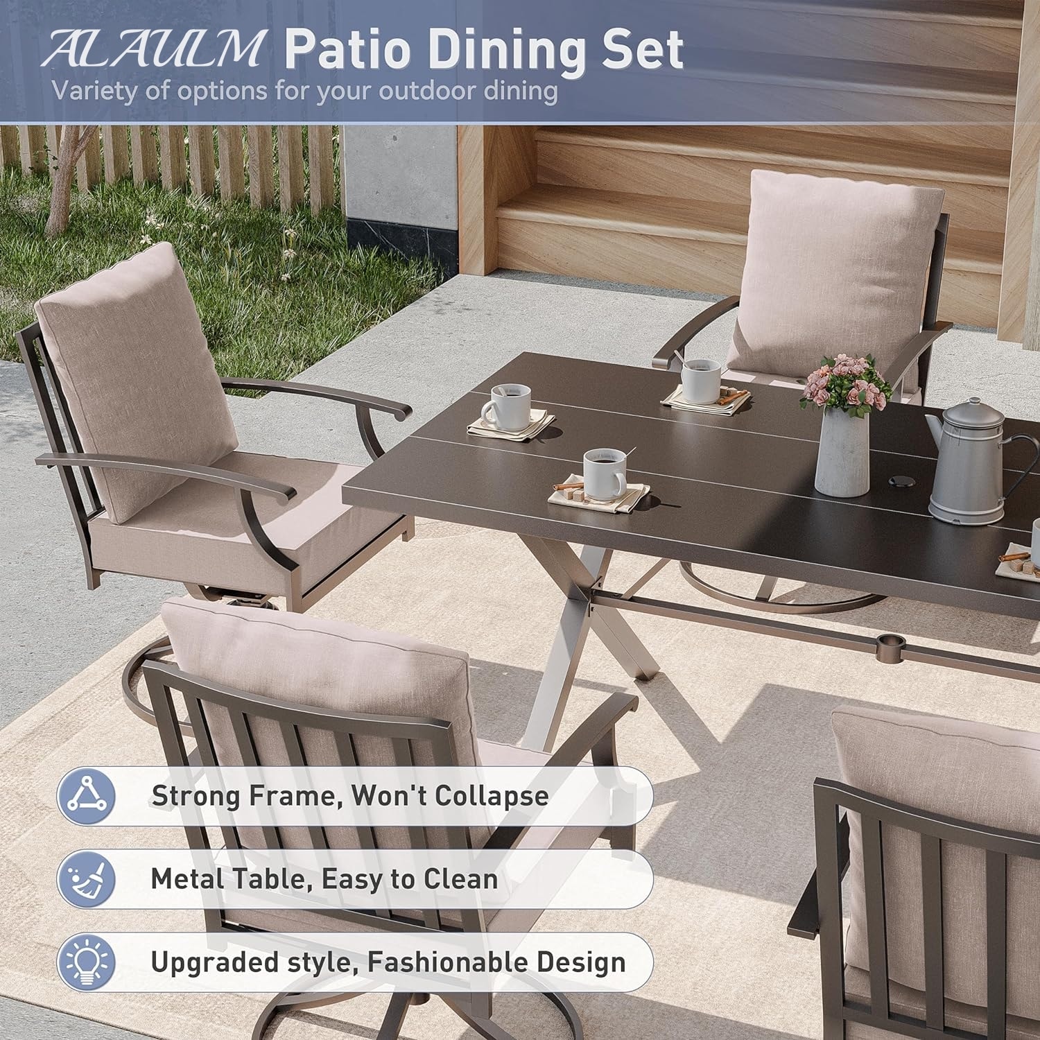 ALAULM LS-6DM-SAND Patio-Dining-Sets - View #3