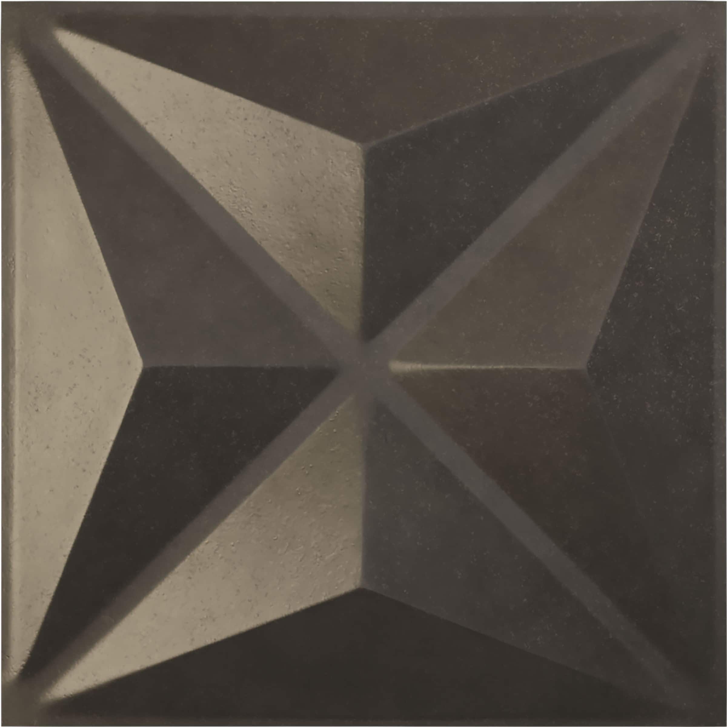 Ekena Millwork WP20X20HVDST 19-5/8-in x 19-5/8-in Embossed Paintable/Stainable Black PVC Abstract Wall Panel ( 2.67-sq ft )