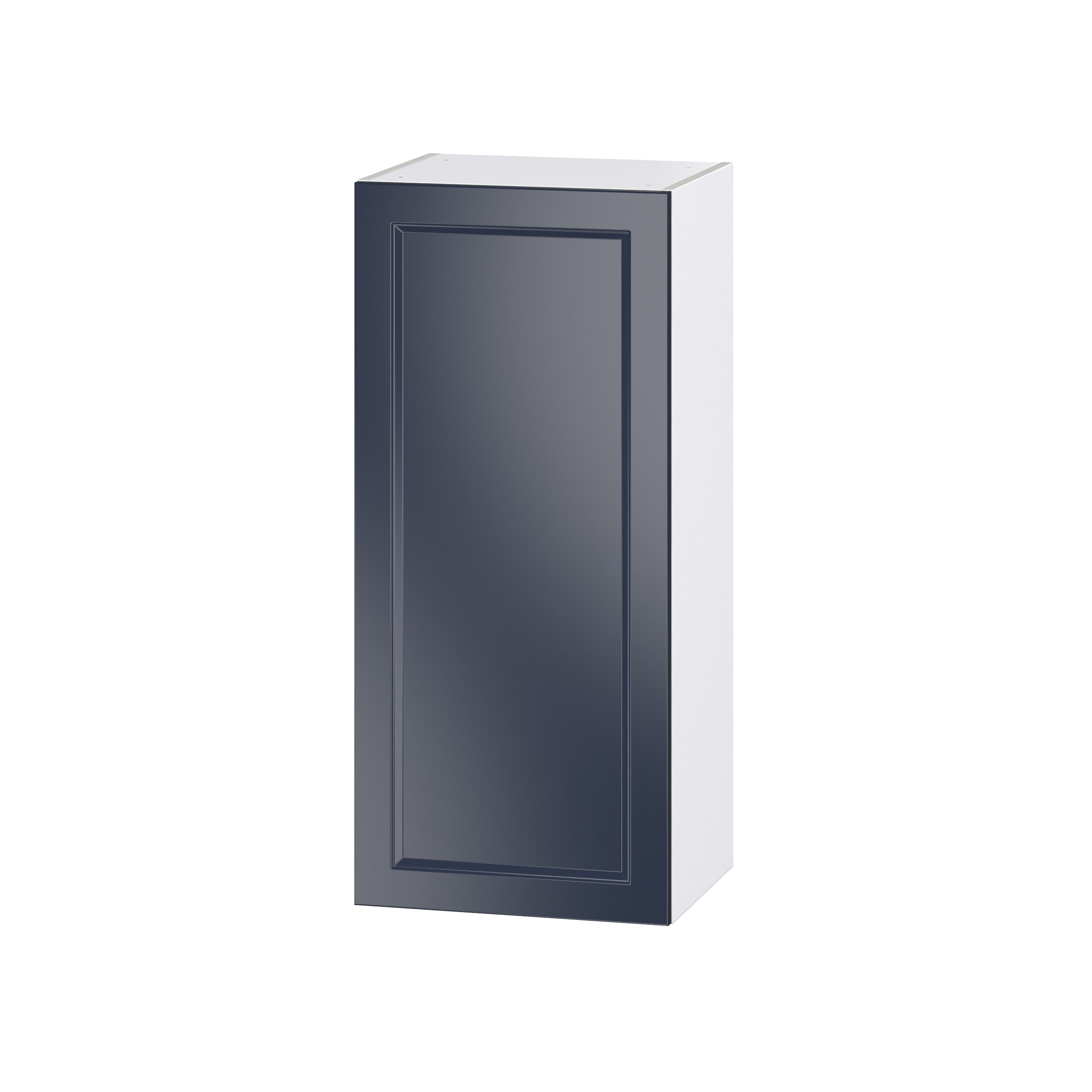 Hugo&Borg Lorette 18-in W x 40-in H x 14-in D Navy Blue Wall Fully Assembled Cabinet (Recessed Panel Shaker Door Style)