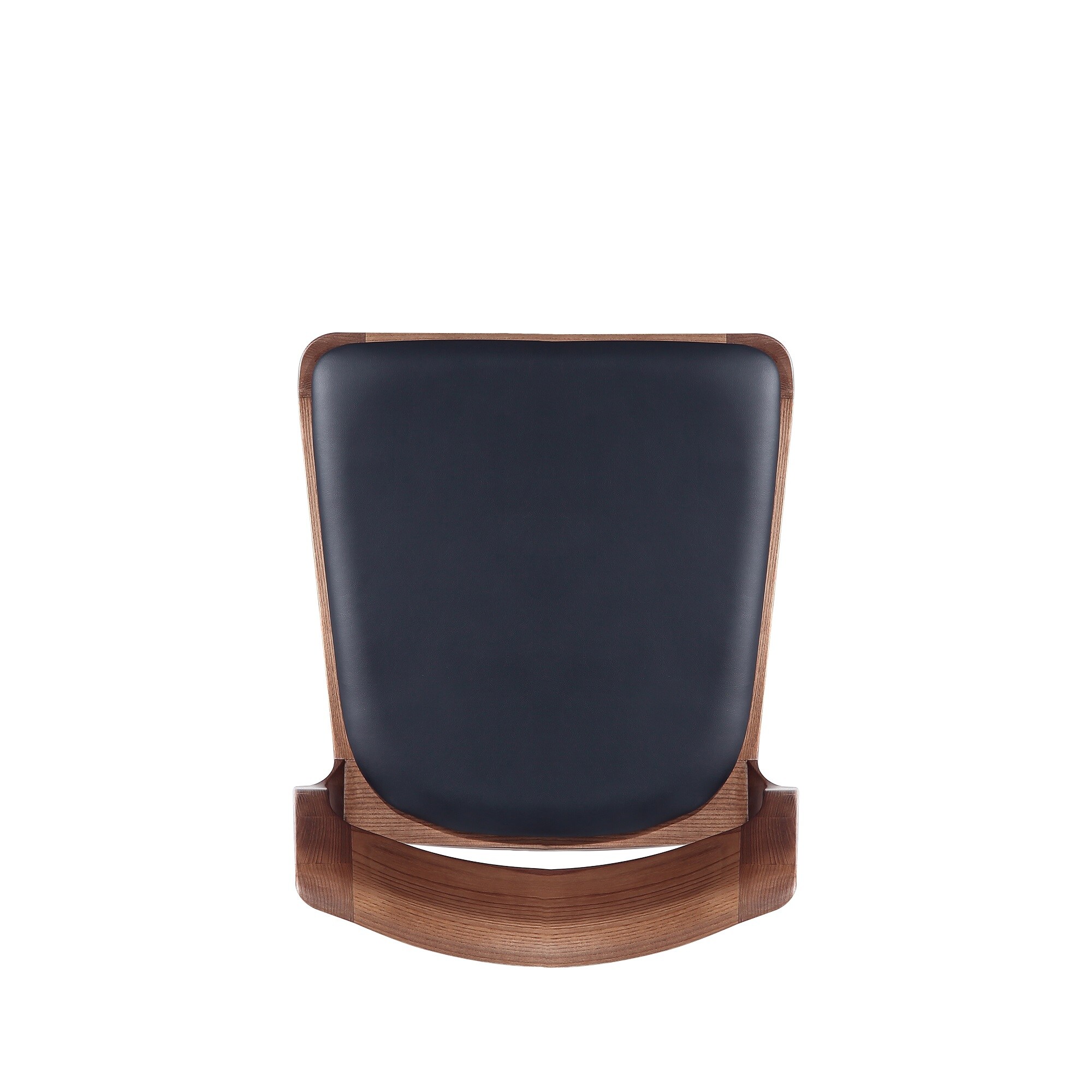 Moderno Walnut and Black Stackable Dining Chairs Set