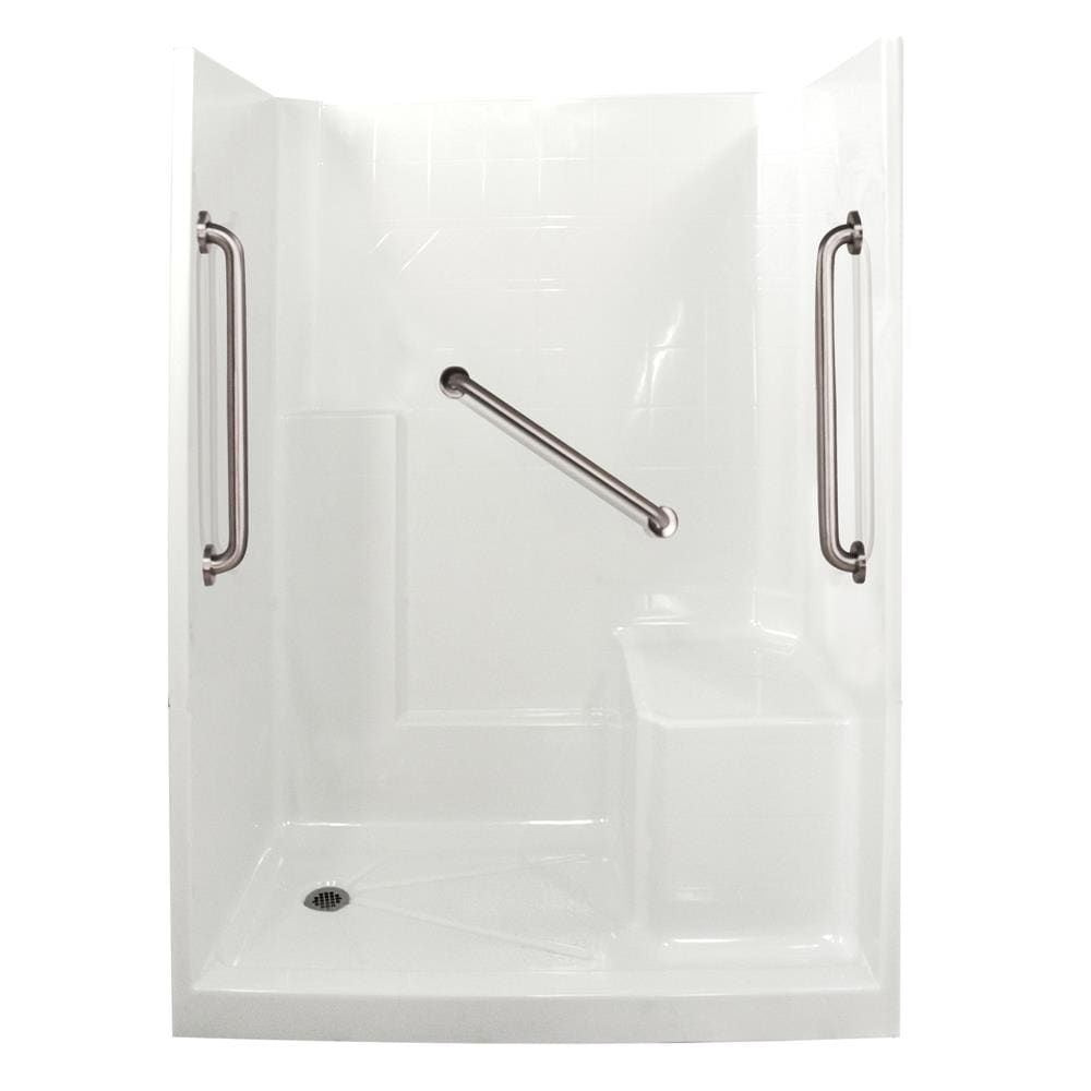 Ella's Bubbles White Panel Kit Shower Wall Surround (33-in X 32-in) In ...