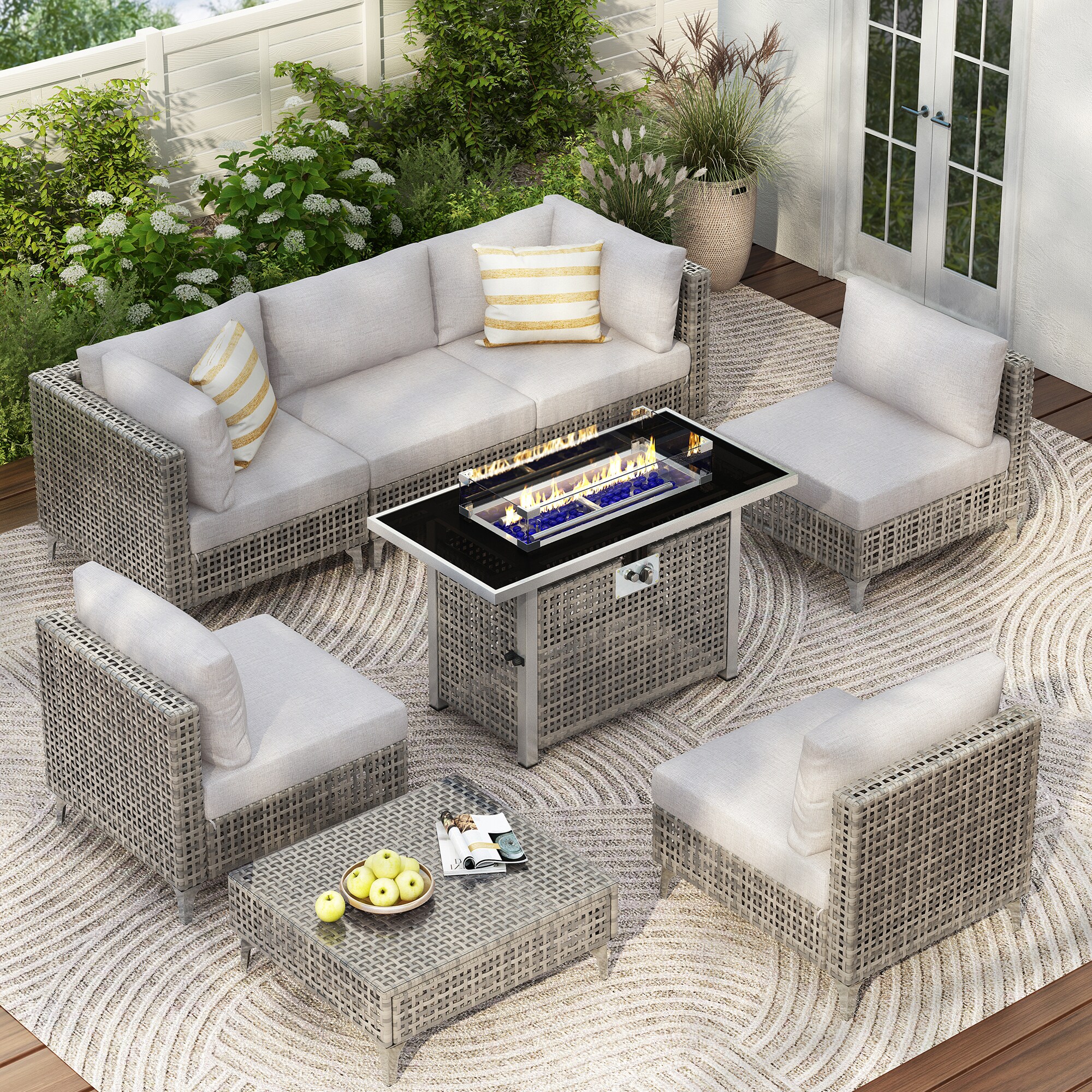 SINOFURN SYB260074GY Patio-Sofas-Daybeds - View #2