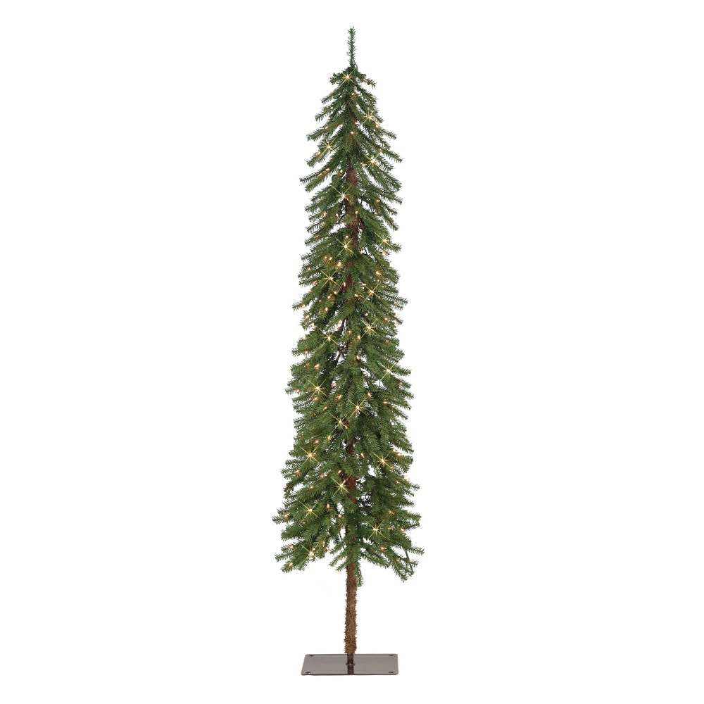 Puleo International AEGA-70C3 7-ft Pine Pre-lit Artificial Christmas Tree with Clear Incandescent Lights