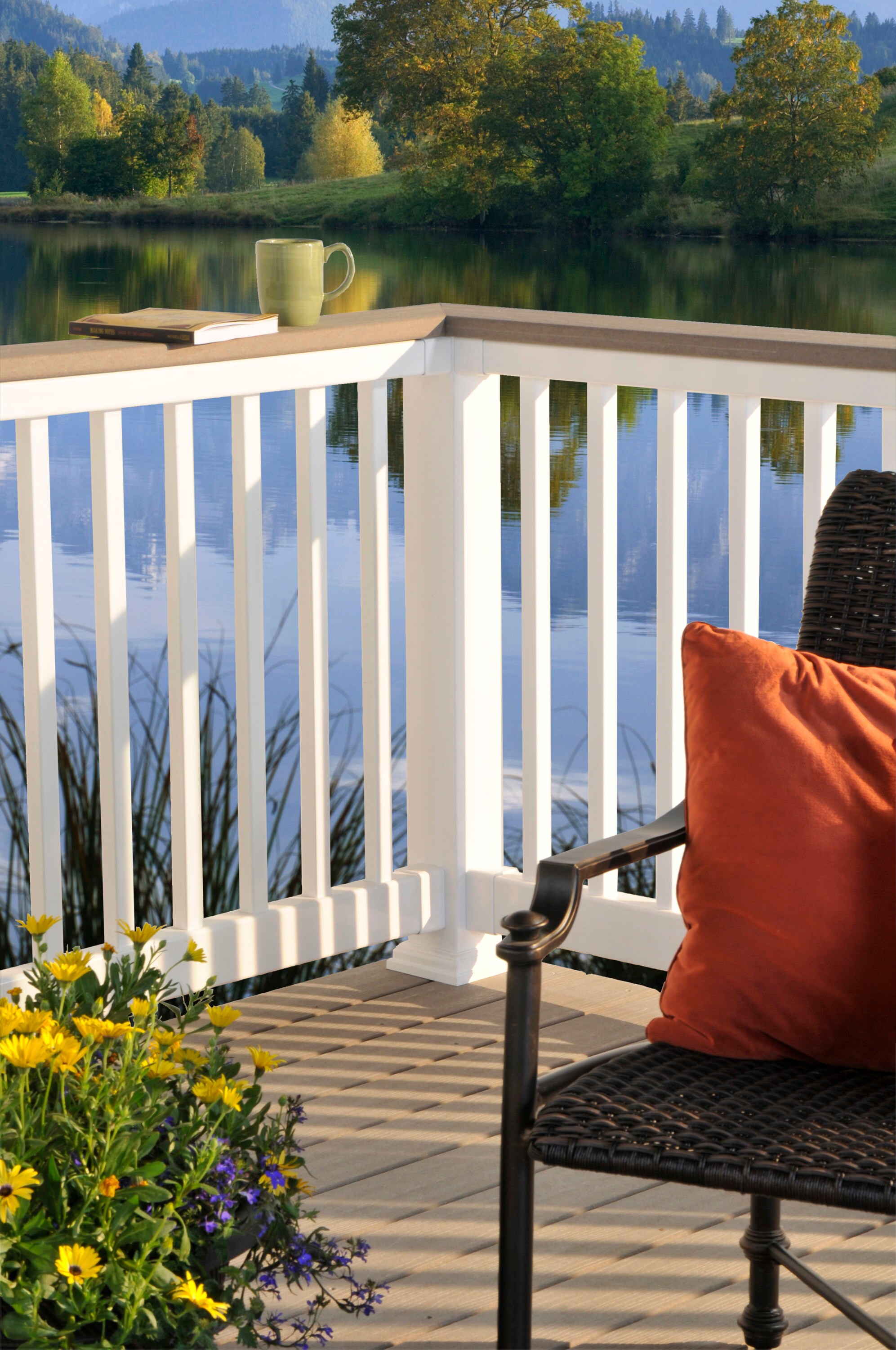 Fiberon RL PK 96IN FLAT WH Deck-Handrails - View #5