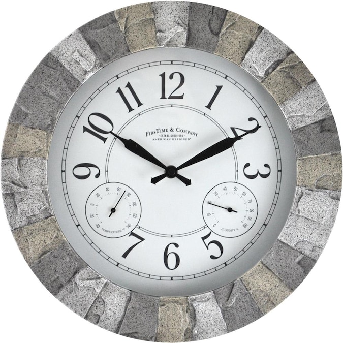 Clock In The Thermometer Clocks, 24 Inch Outdoor Wall Clock