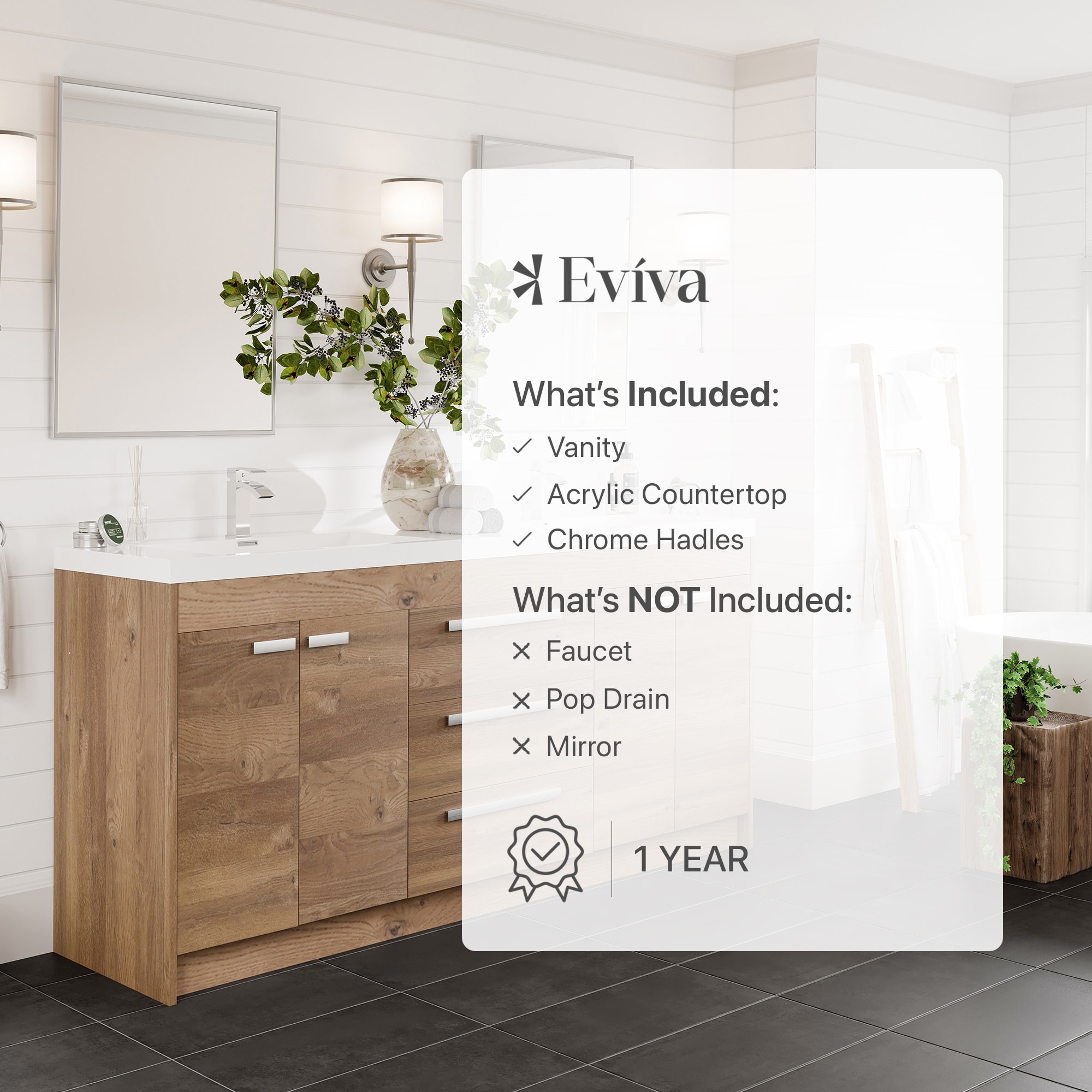 Eviva EVVN1700-8-72NOK Bath-Vanity-Combo - View #7