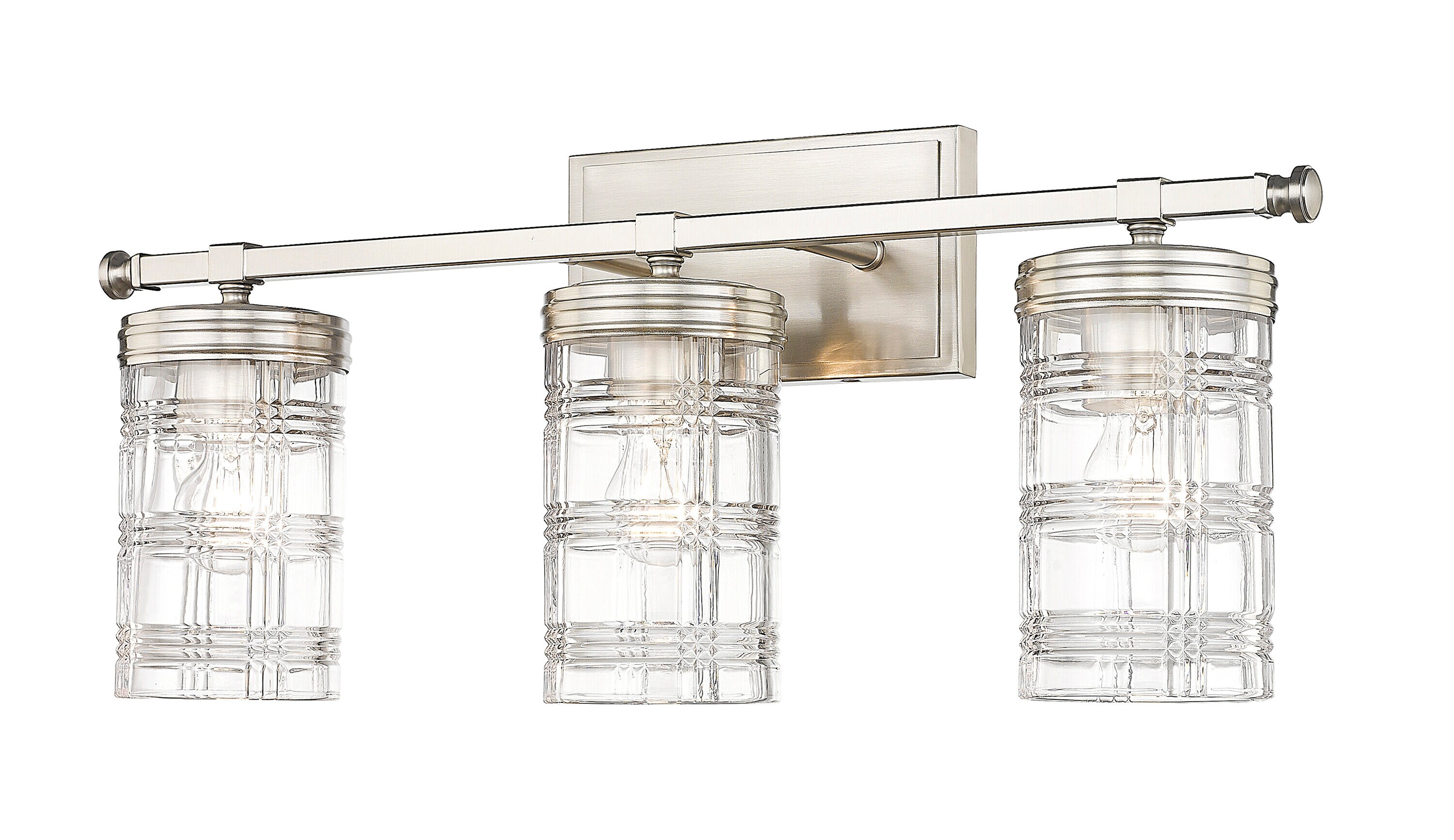 Z-Lite 344-3V-BN Archer 25-in 3 -Light Brushed Nickel Transitional Vanity light