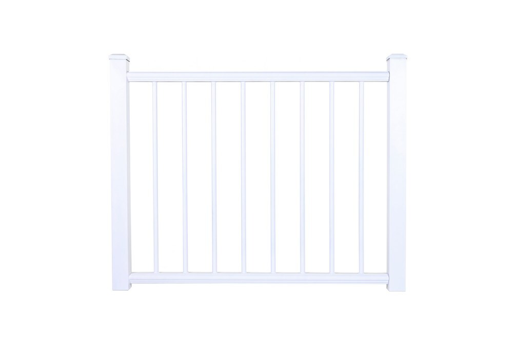 Deckorators 46-1/2-in L x 36-in H Textured White Aluminum Deck Railing ...