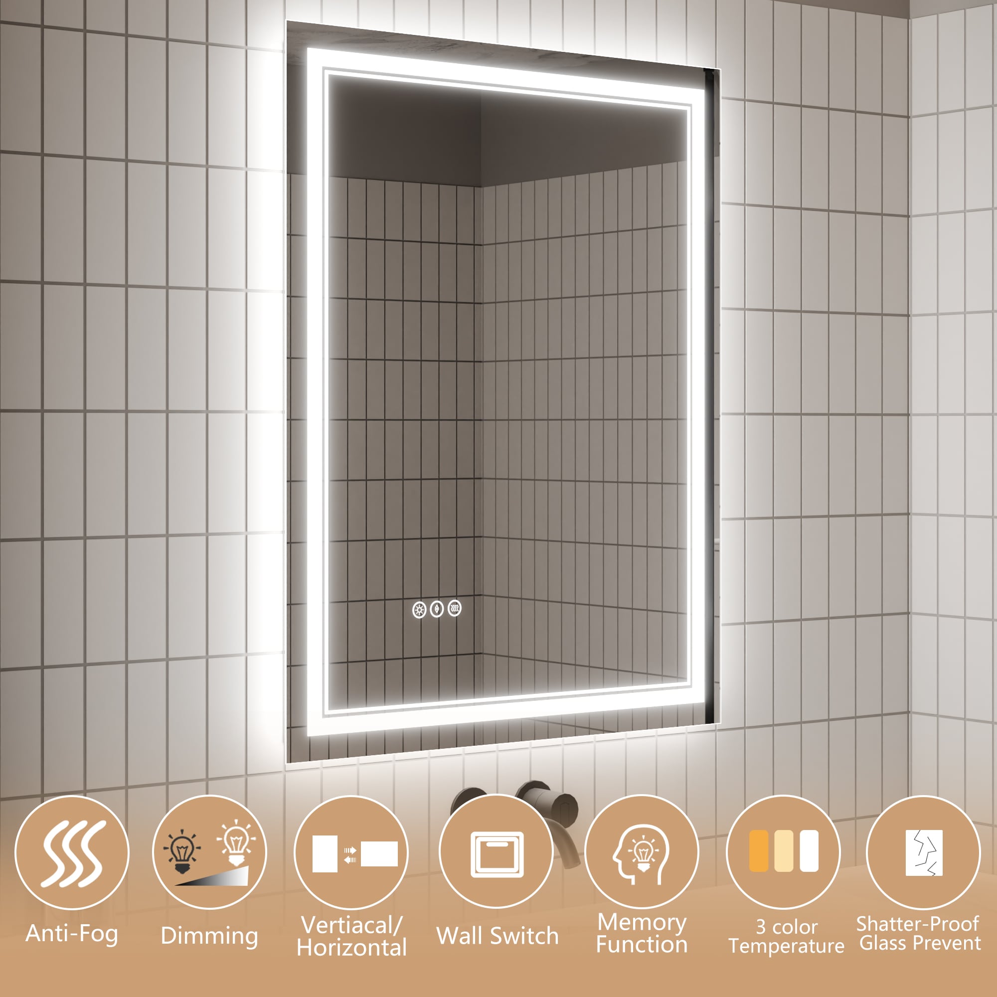 AAZJ JDEX-TF04MR2836 Framed-Bath-Mirrors - View #3