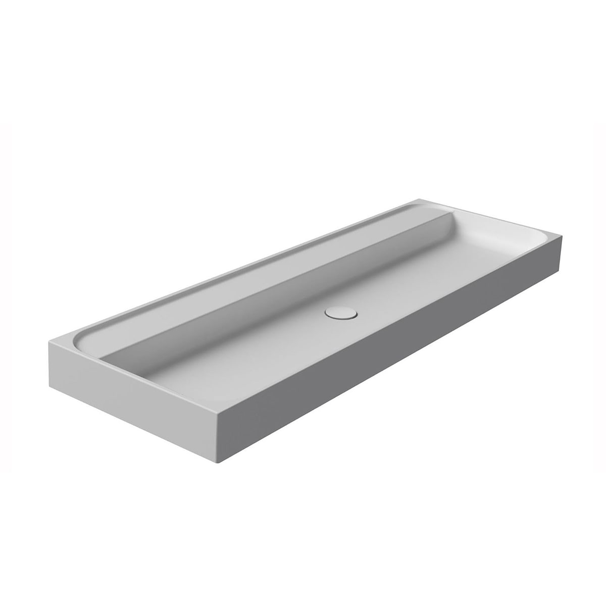 WS Bath Collections UNIT PLUS 140A.00 Unit Plus Ceramic 18.1-in Wall-mount Rectangular Modern Glossy White Bathroom Sink