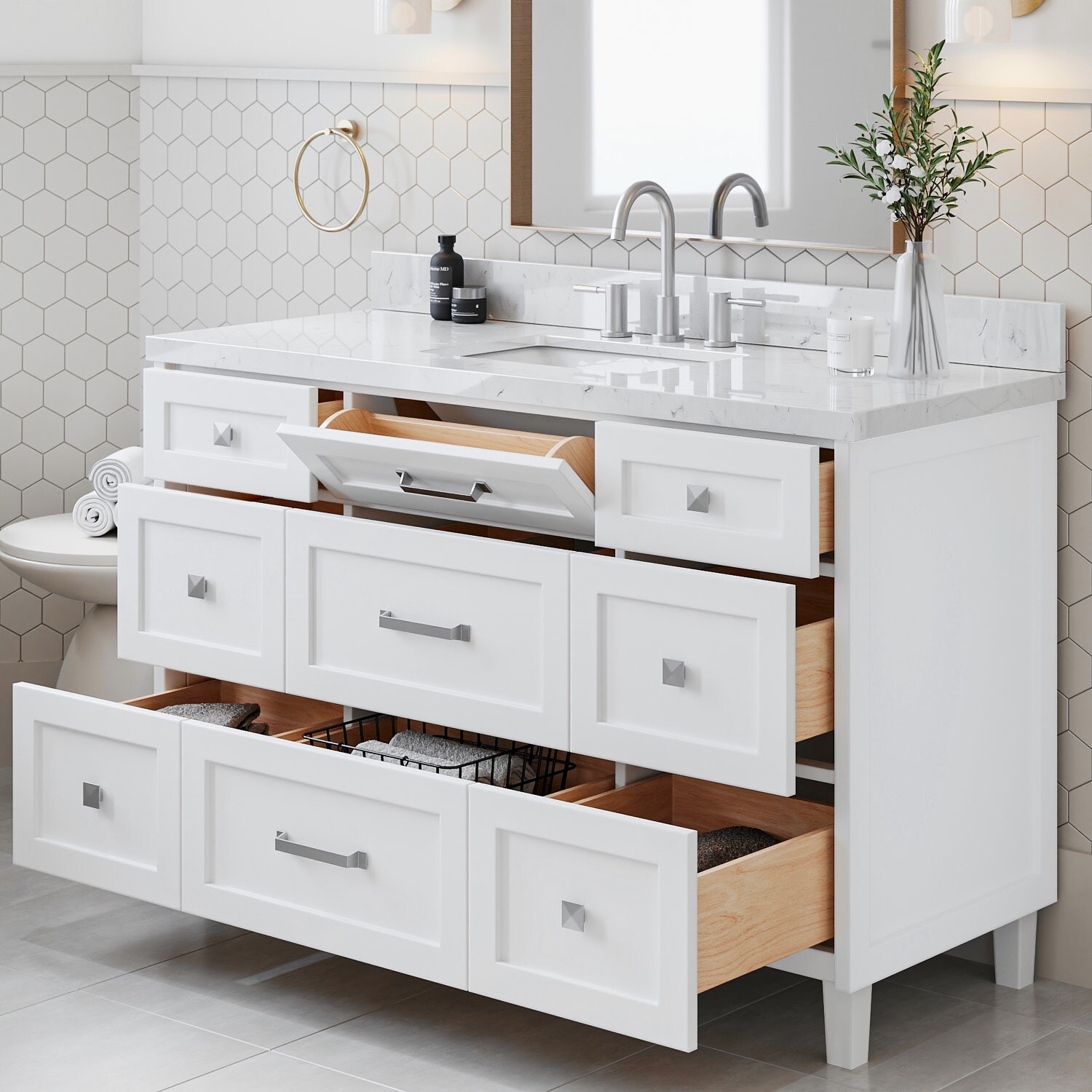 ARIEL B54-BC-WHT vanities - View #3