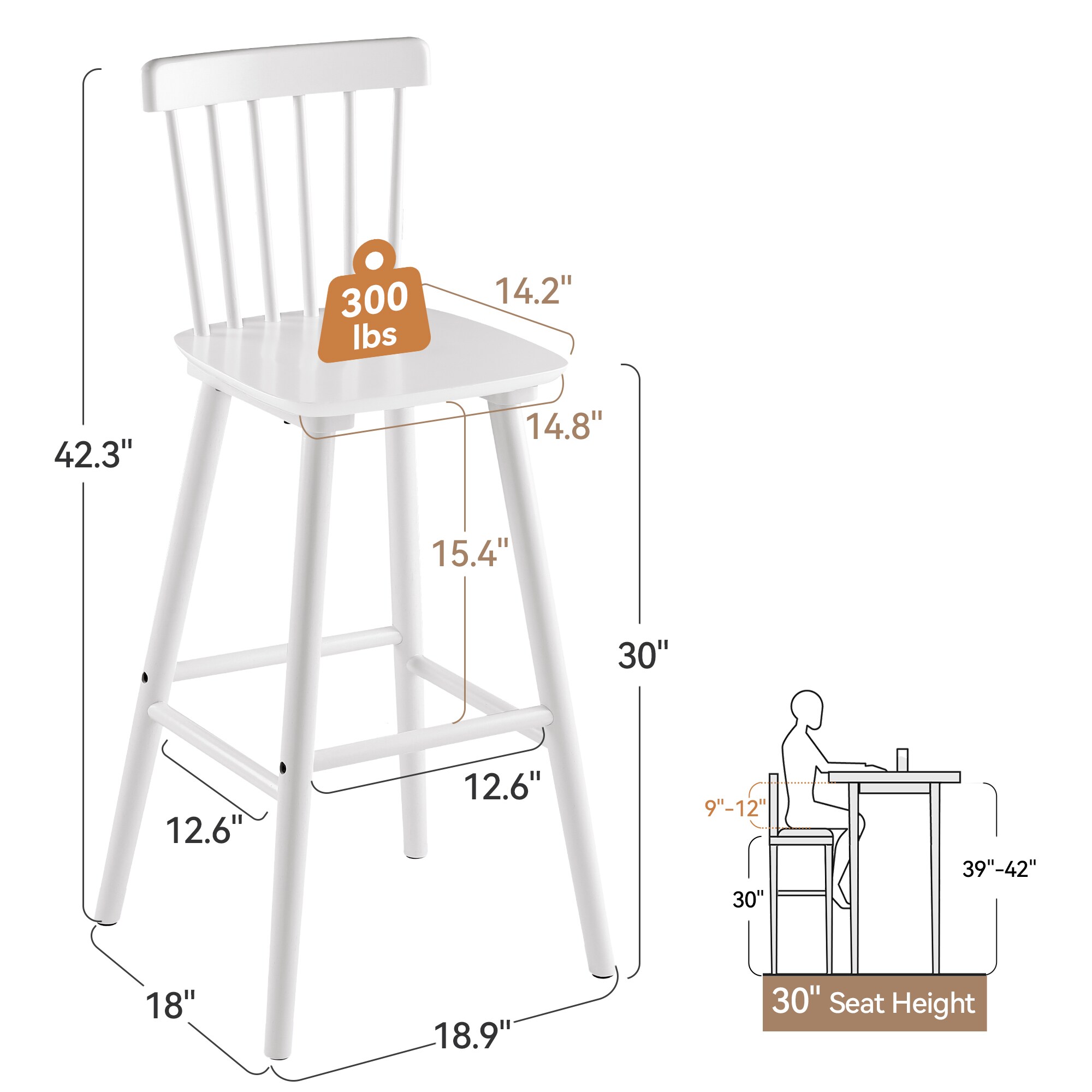 Yurevna 2LB23CH0030-200LS stools - View #6