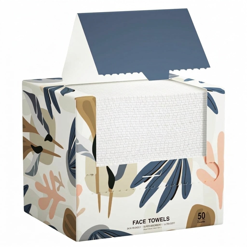 Phyfalip - Extra Large Disposable Face Towels 10 x 12 Inch Biodegradable Ultra Soft Lint Free Fa...